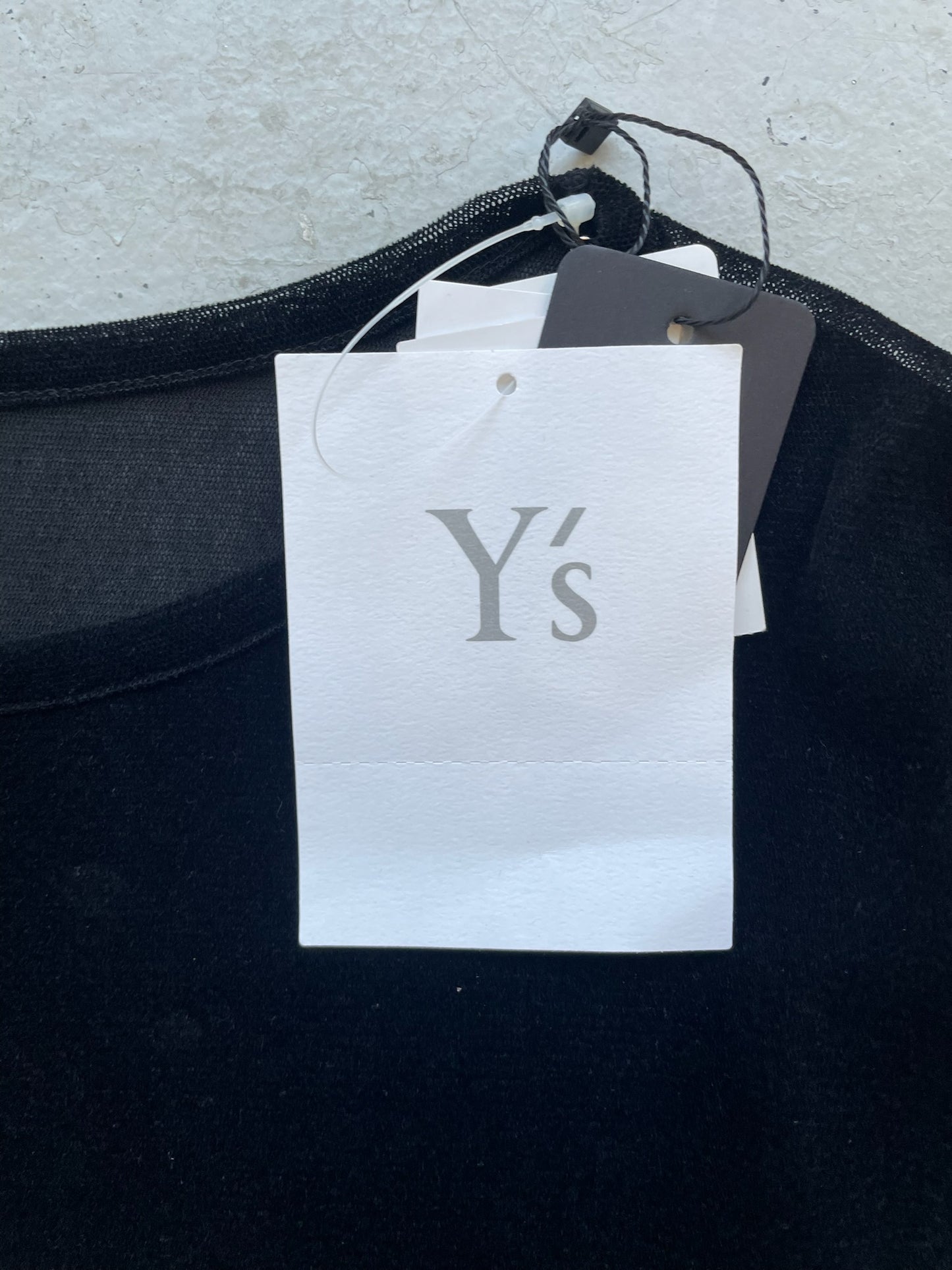 Y's by Yohji Yamamoto Velour Black Long Sleeve (2)