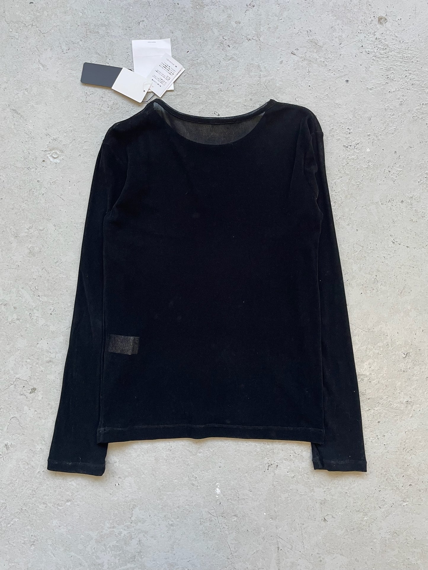 Y's by Yohji Yamamoto Velour Black Long Sleeve (2)