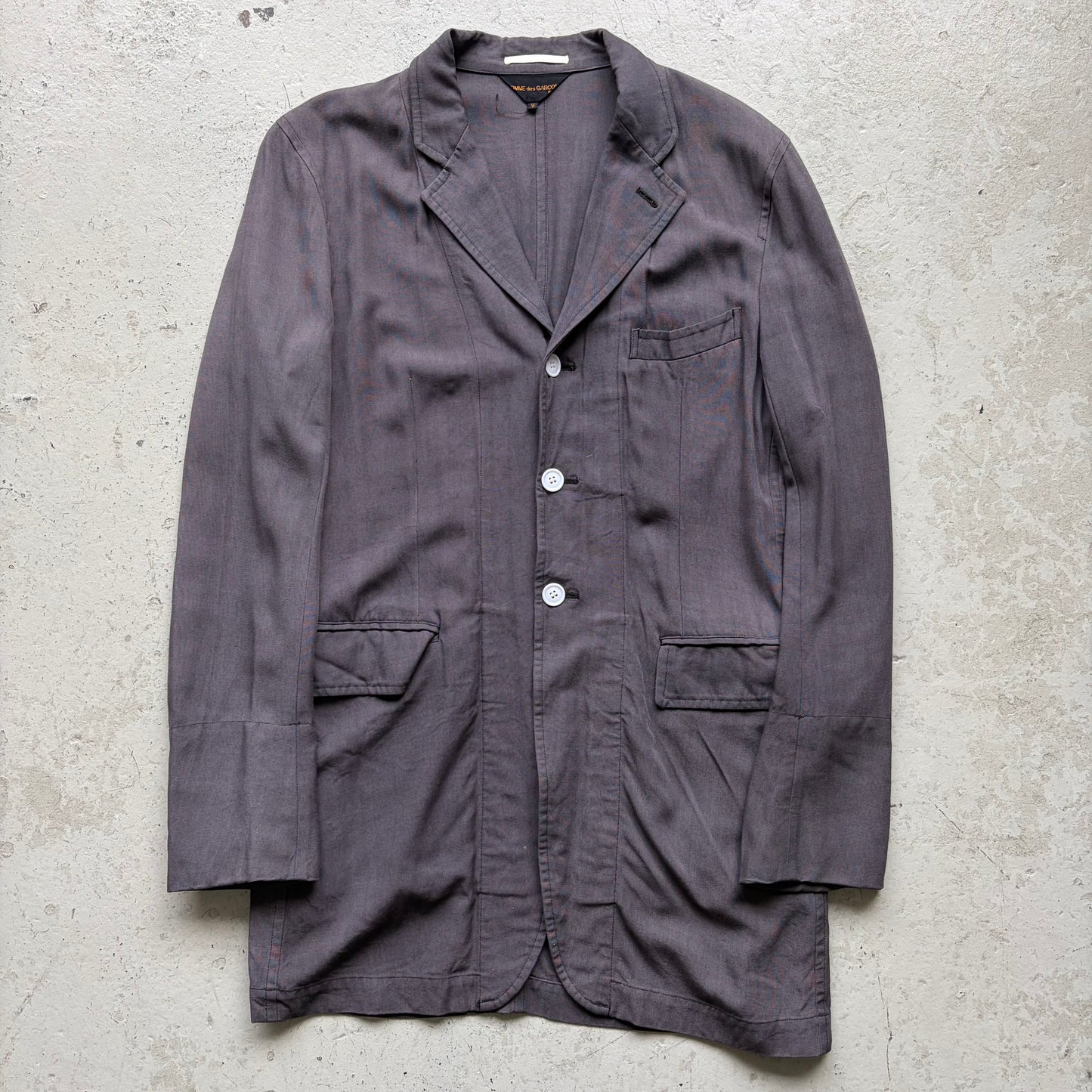 Comme Des Garcons 1994 White Buttoned Long Coat (M)