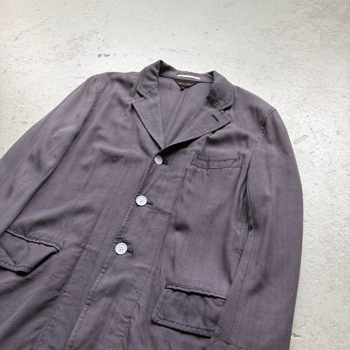 Comme Des Garcons 1994 White Buttoned Long Coat (M)
