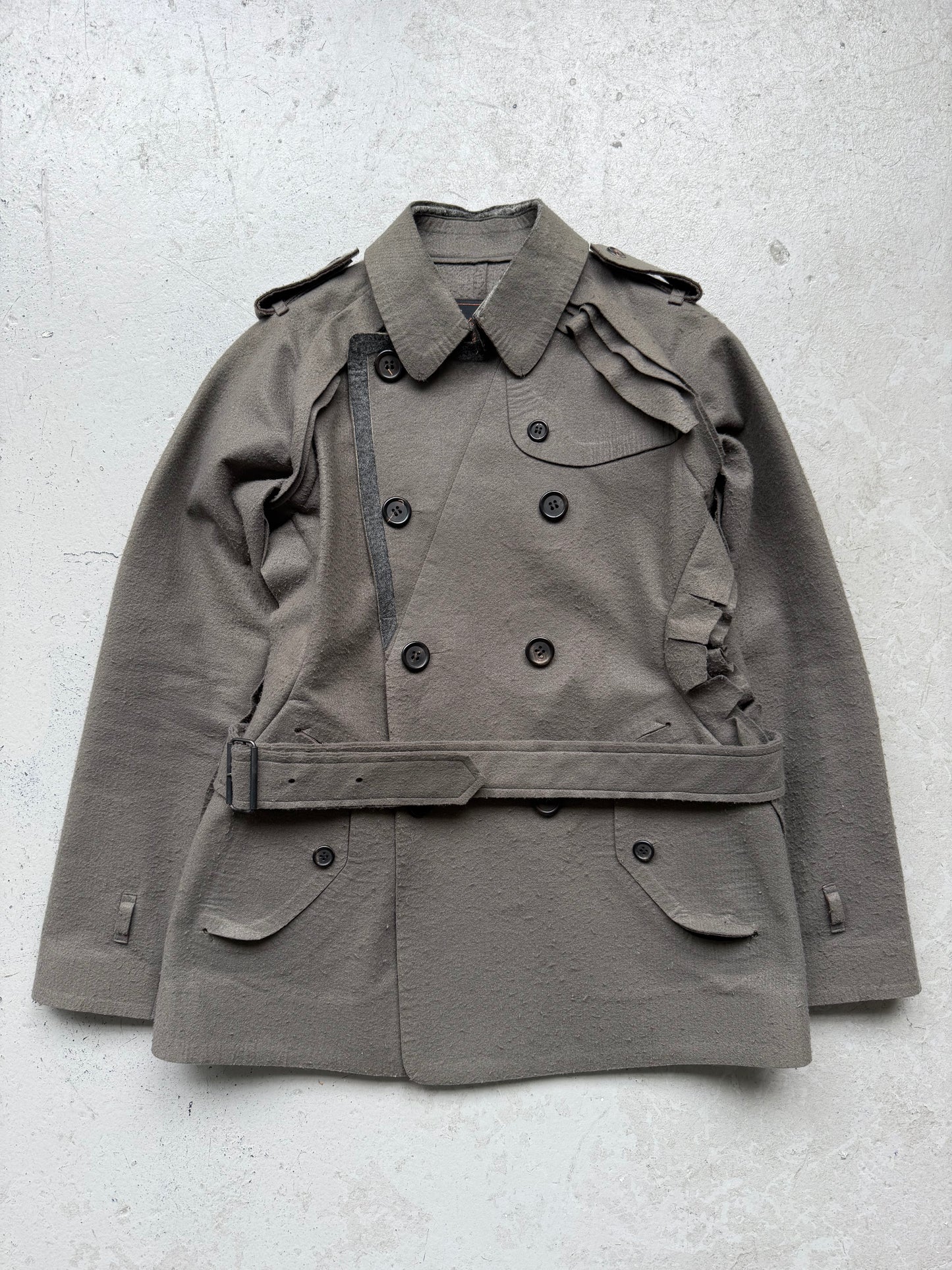 Undercover AW05 Arts & Crafts Wool Green Peacoat (1)