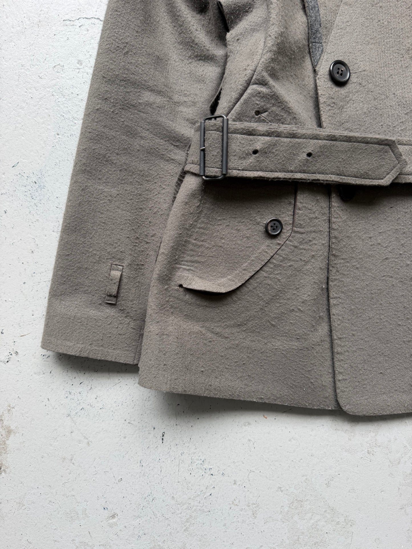 Undercover AW05 Arts & Crafts Wool Green Peacoat (1)