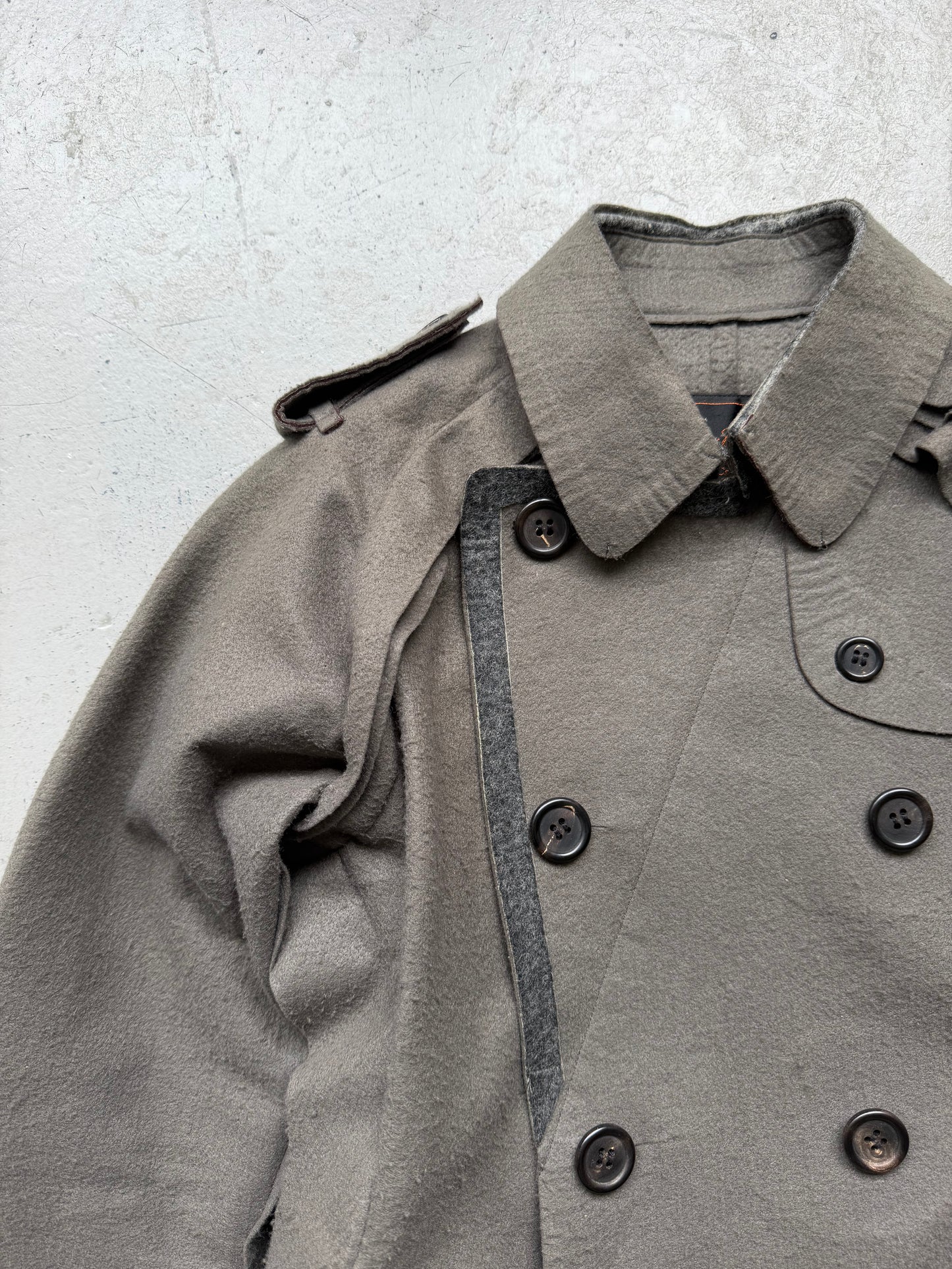 Undercover AW05 Arts & Crafts Wool Green Peacoat (1)