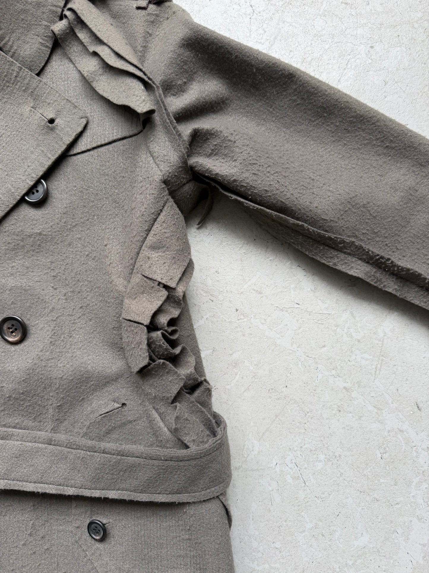 Undercover AW05 Arts & Crafts Wool Green Peacoat (1)