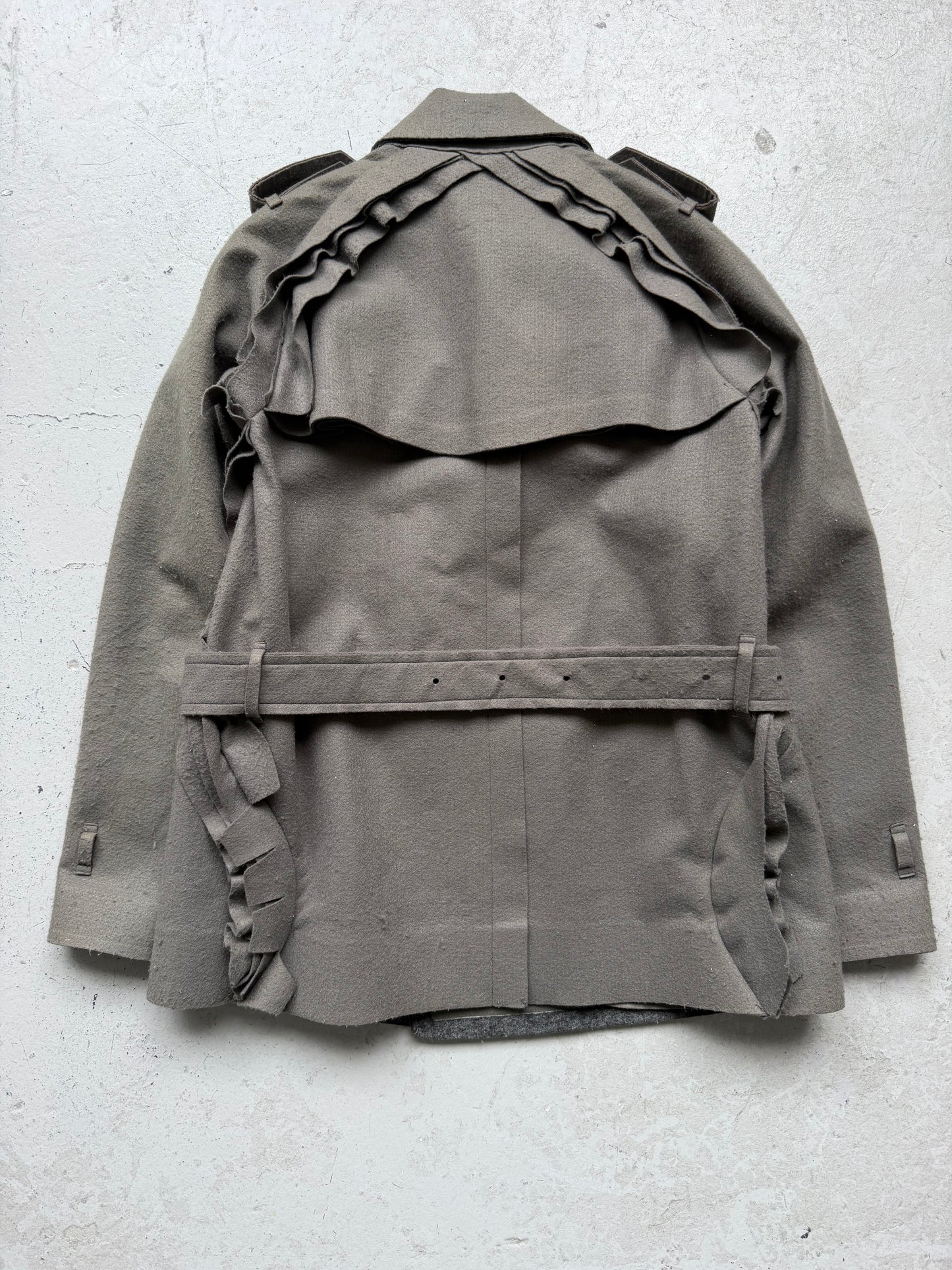 Undercover AW05 Arts & Crafts Wool Green Peacoat (1)