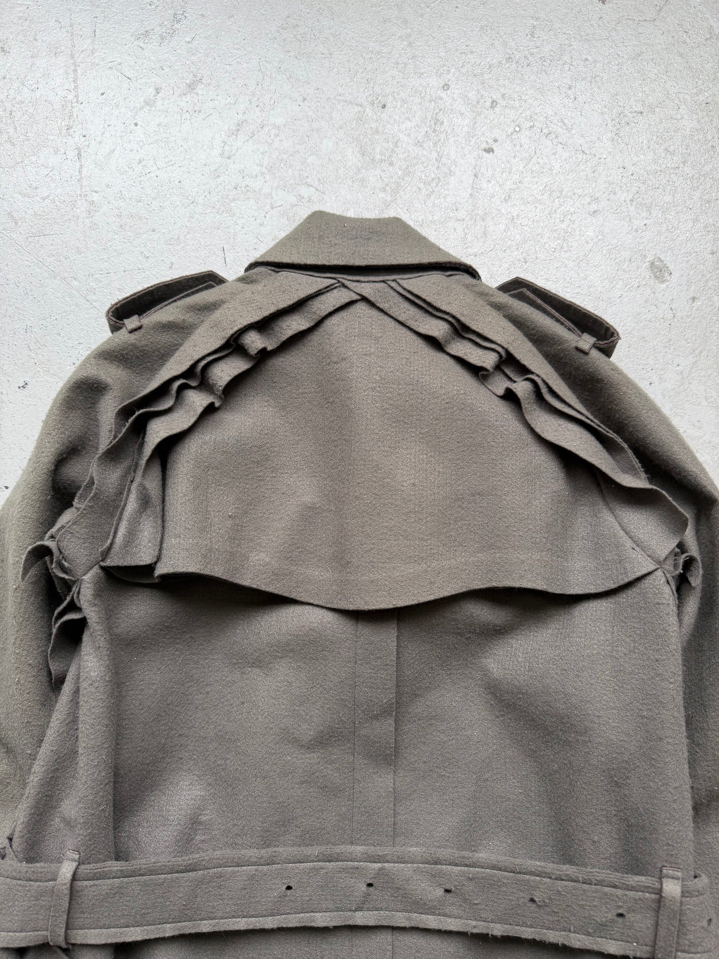 Undercover AW05 Arts & Crafts Wool Green Peacoat (1)