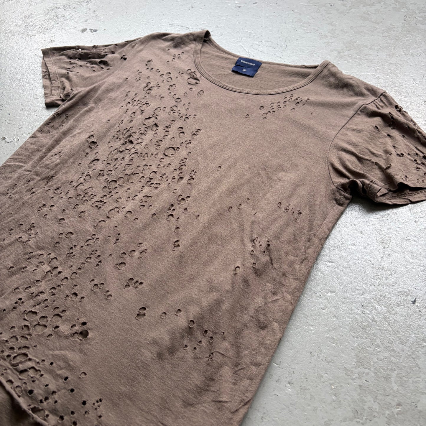 Mihara Yasuhiro Shotgun Distressed Short Sleeve Shirt (S)