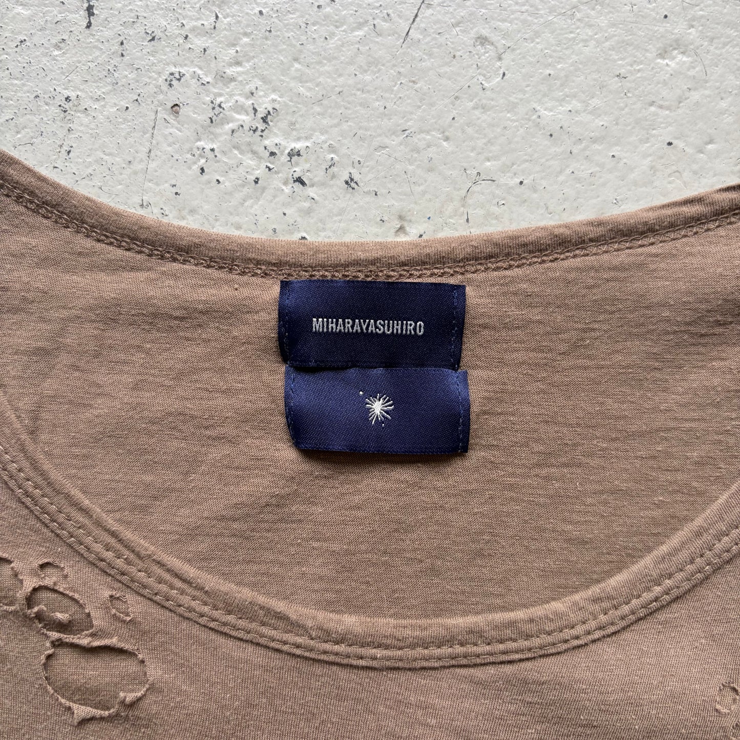 Mihara Yasuhiro Shotgun Distressed Short Sleeve Shirt (S)
