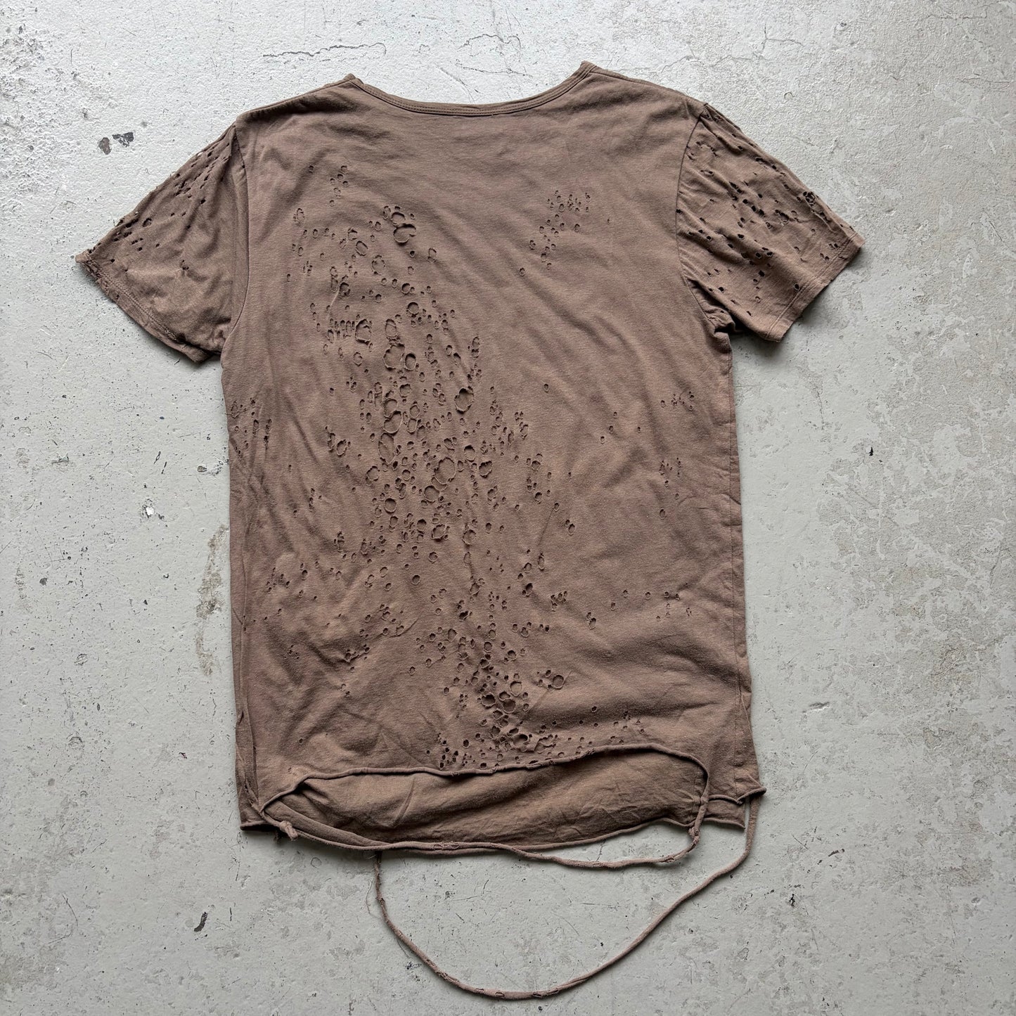 Mihara Yasuhiro Shotgun Distressed Short Sleeve Shirt (S)