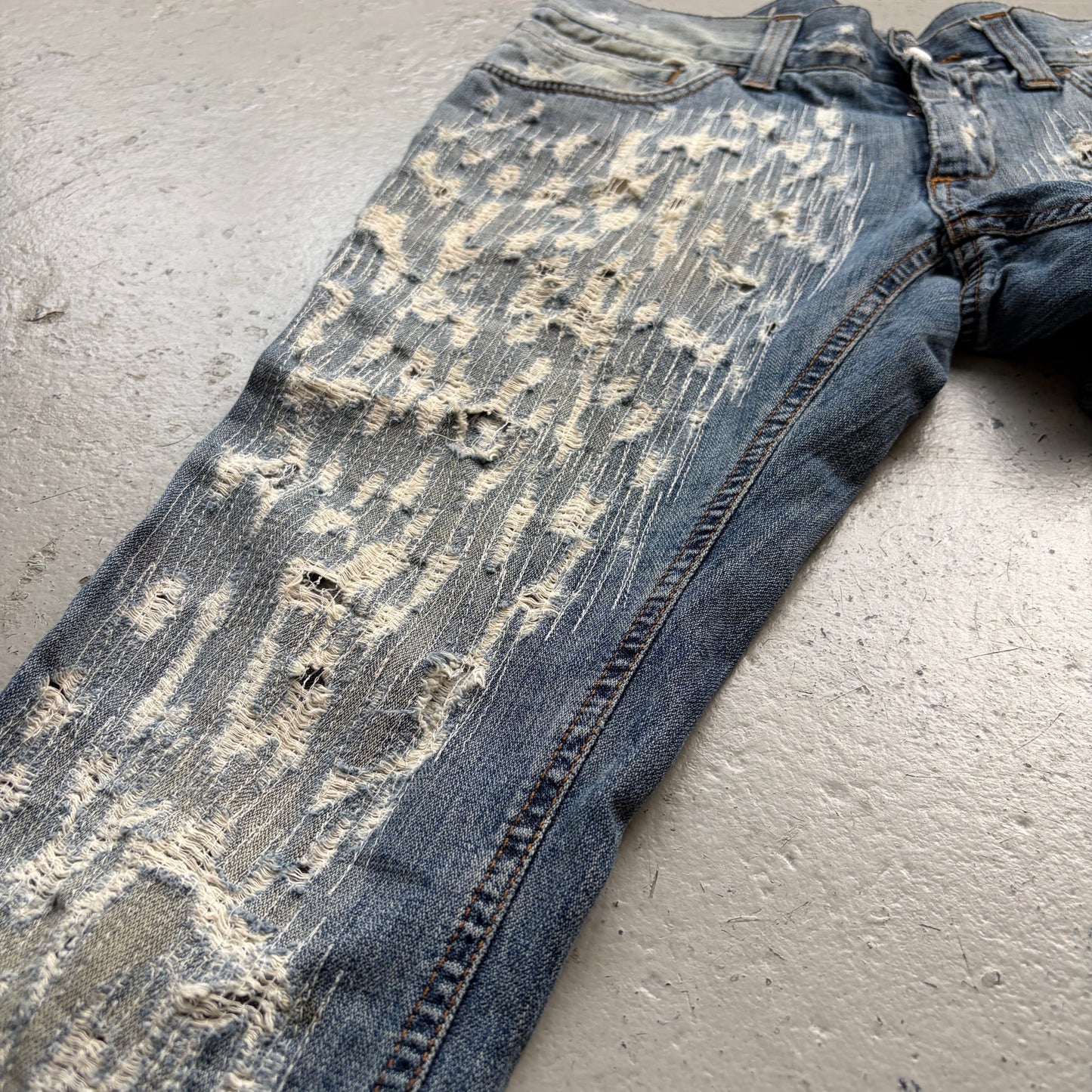 Dolce & Gabbana Blue Distressed Denim (44)
