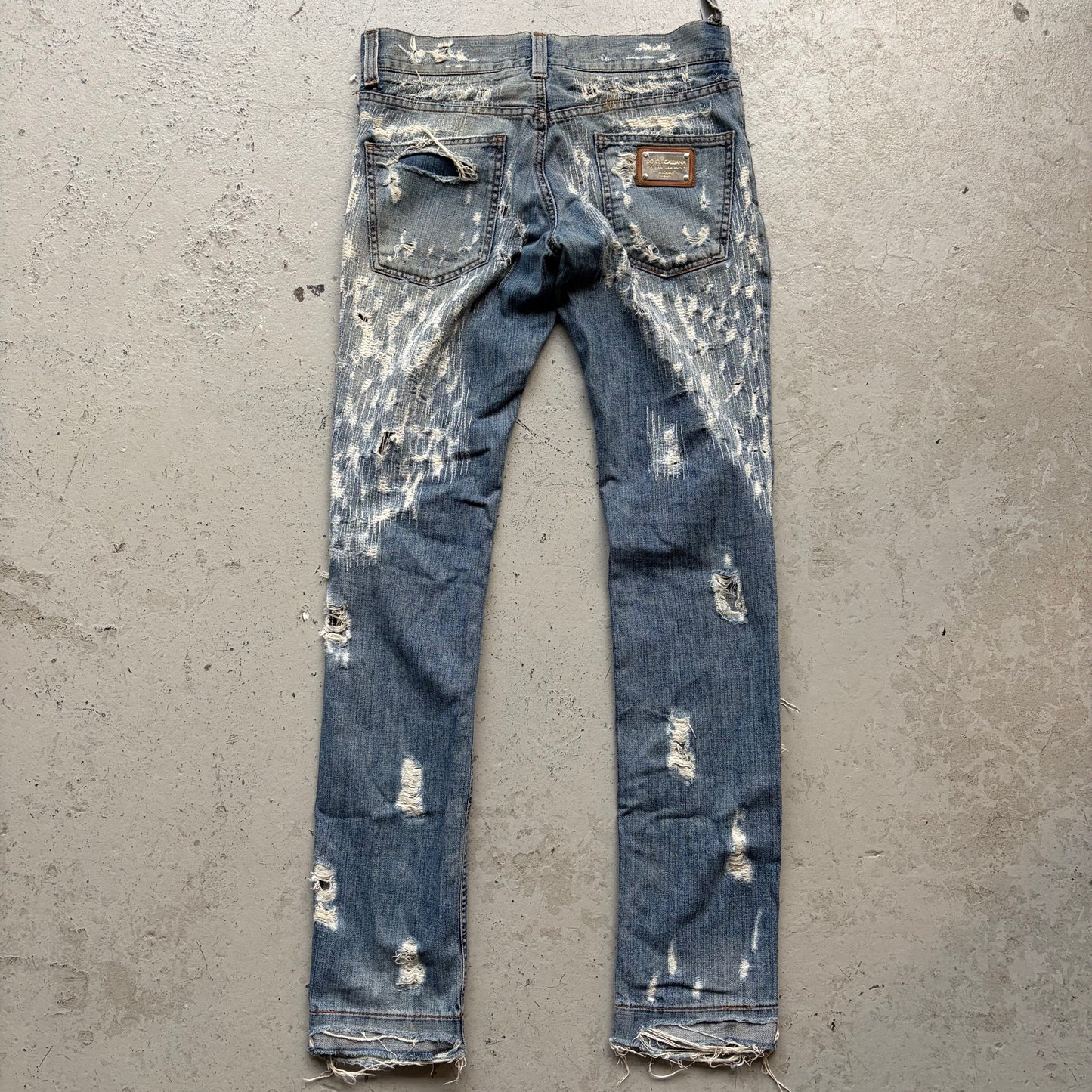 Dolce & Gabbana Blue Distressed Denim (44)