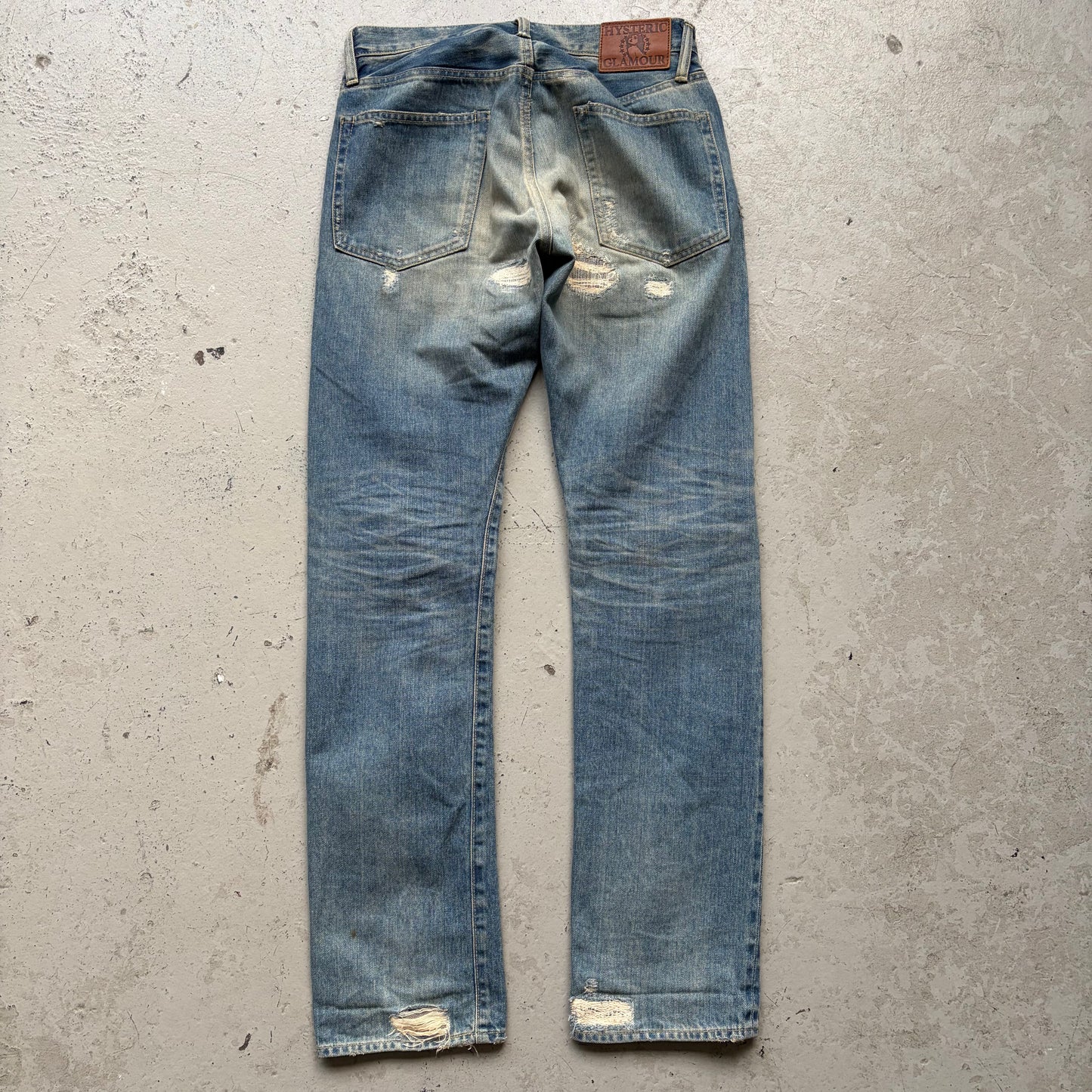 Hysteric Glamous Studded Distressed Light Wash Denim (30)