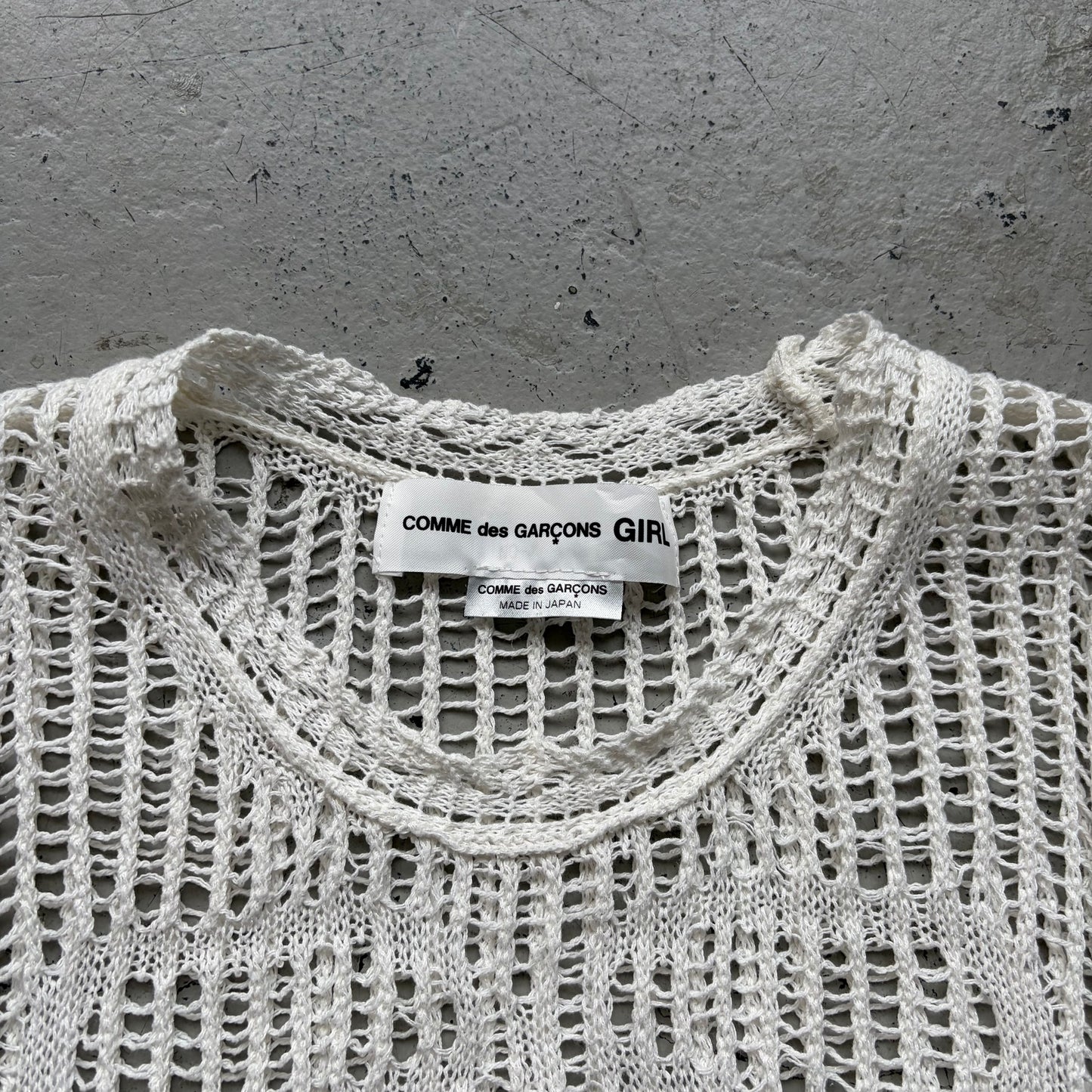 Comme Des Garcons GIRL White Crochette Tank Top (M)