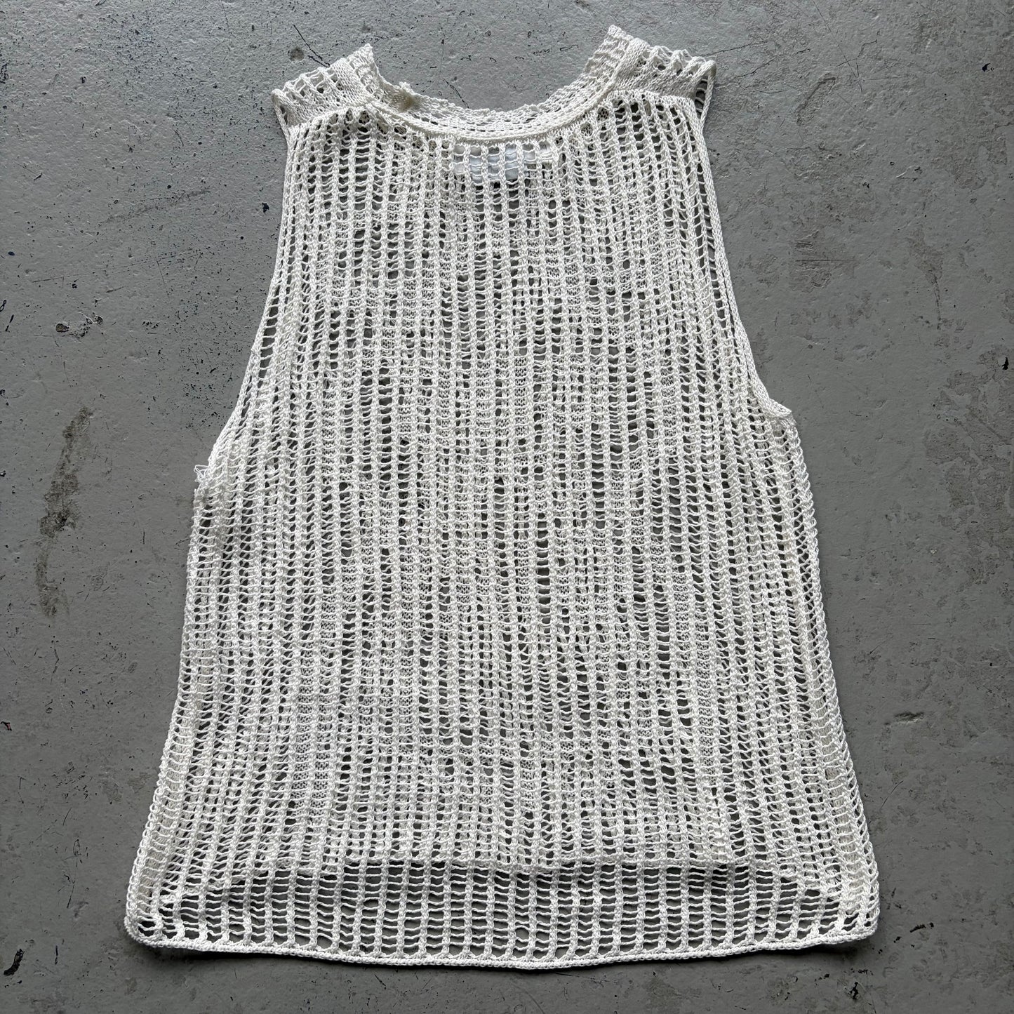 Comme Des Garcons GIRL White Crochette Tank Top (M)