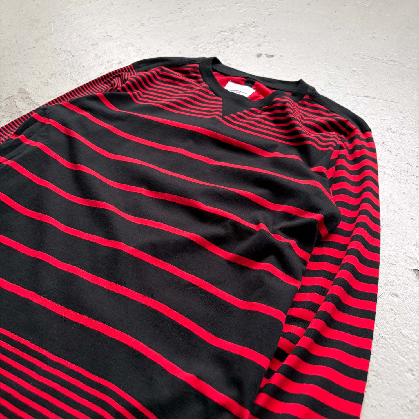 Takahiro Miyashita The Soloist Red & Black Striped Long Sleeve Shirt (48)