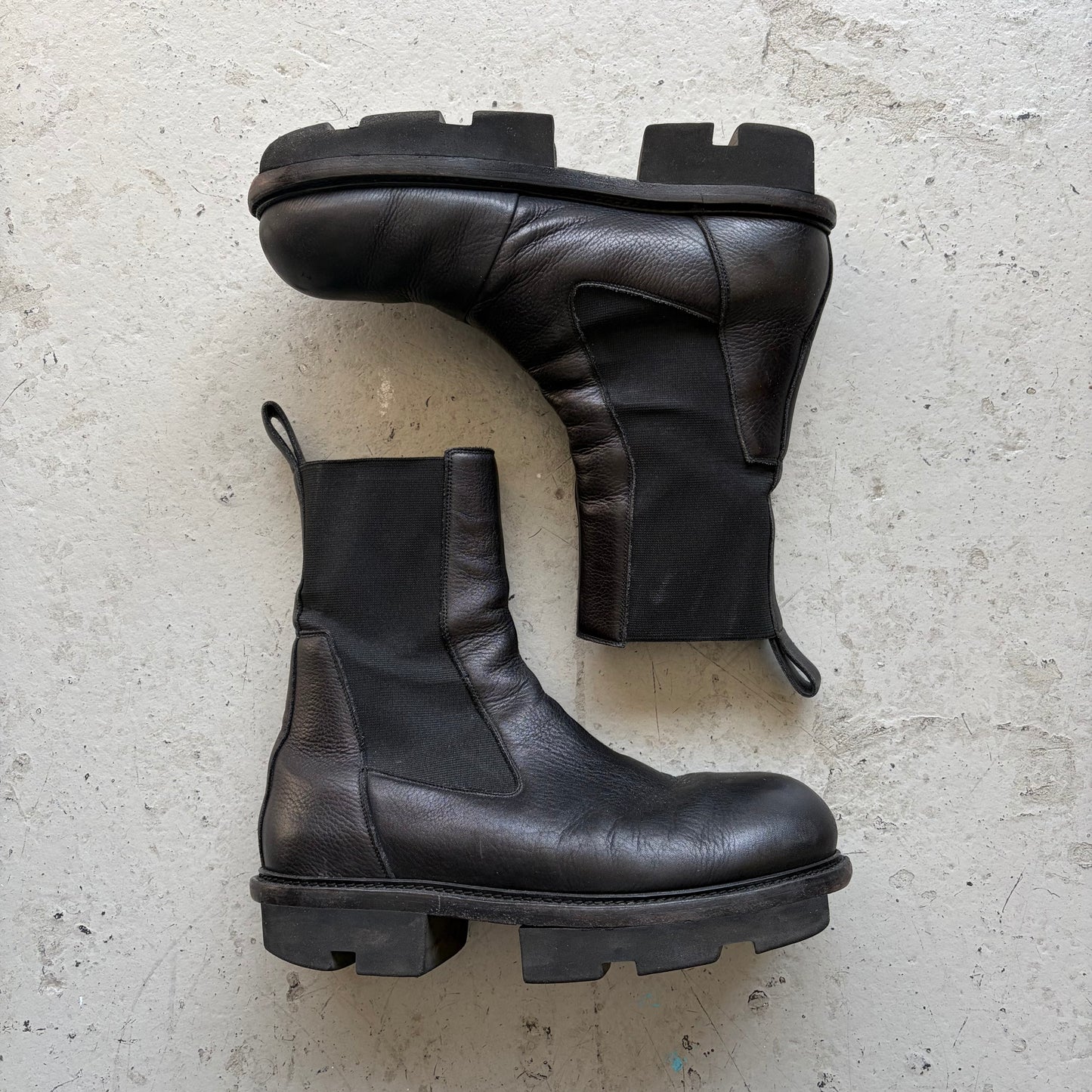 Rick Owens Black Megatooth Bozo Boots (41)