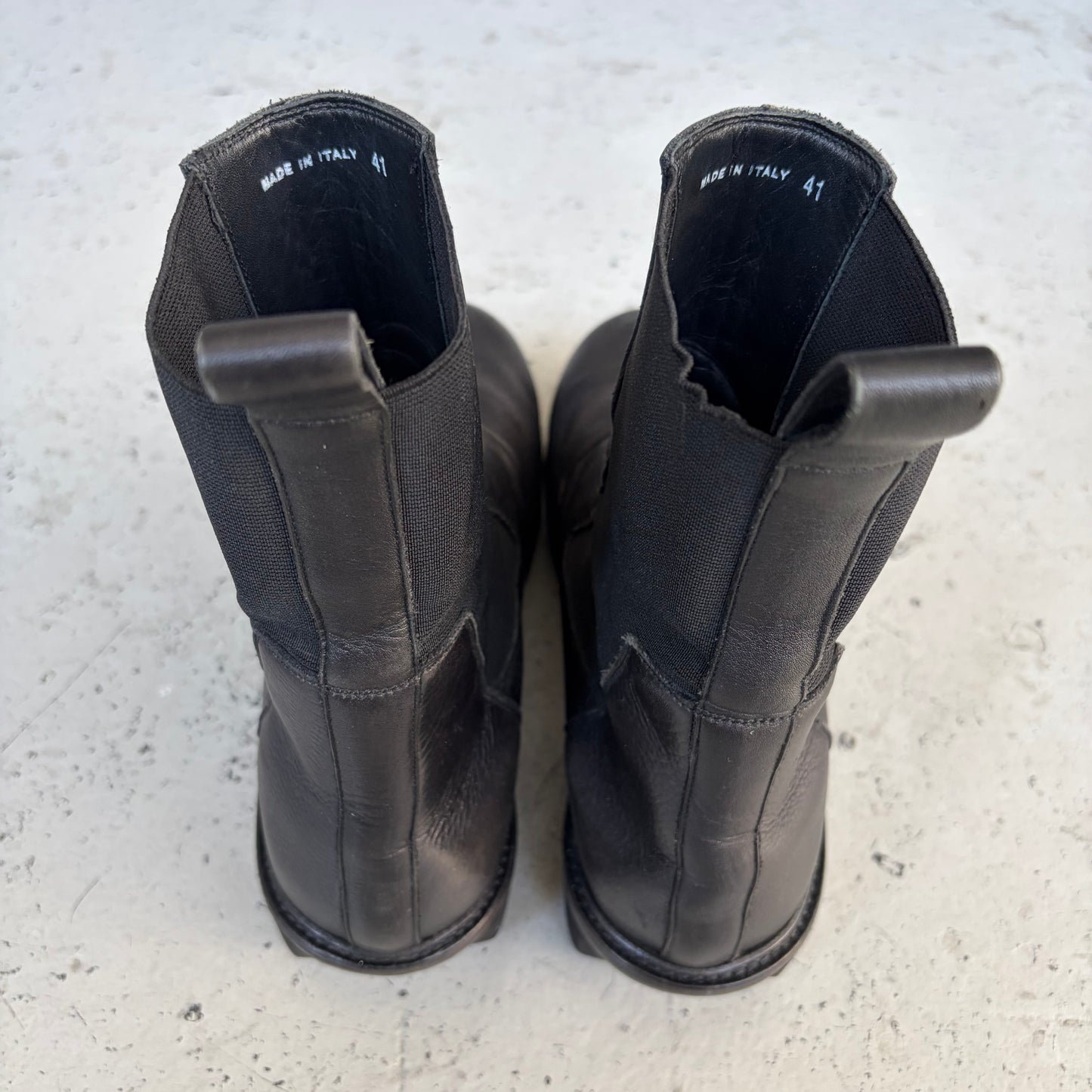 Rick Owens Black Megatooth Bozo Boots (41)
