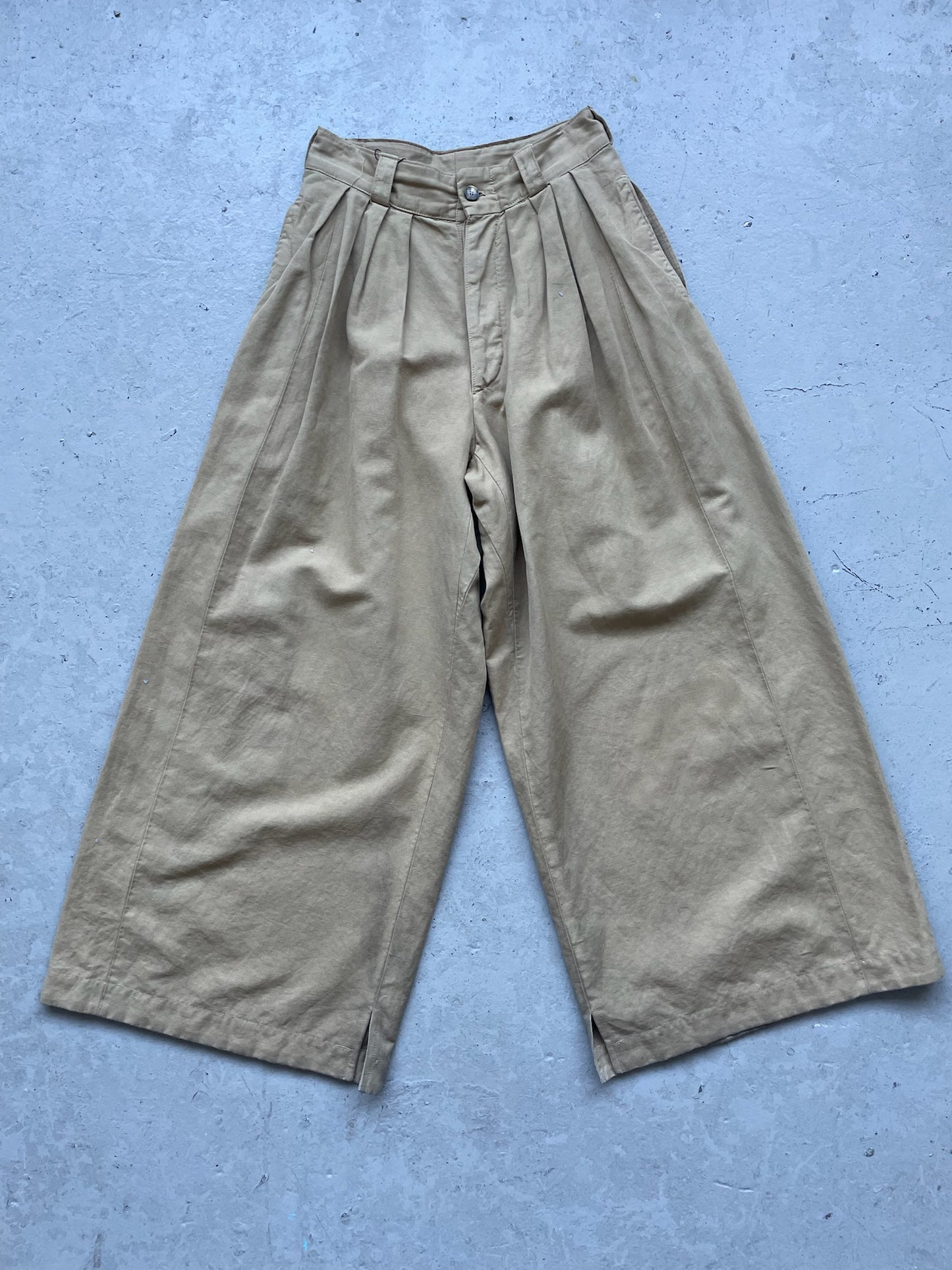 Maison Margiela Wide Leg Pleated Trousers (36)