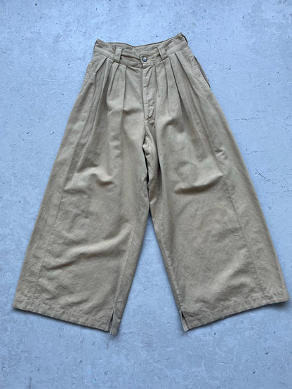 Maison Margiela Wide Leg Pleated Trousers (36)