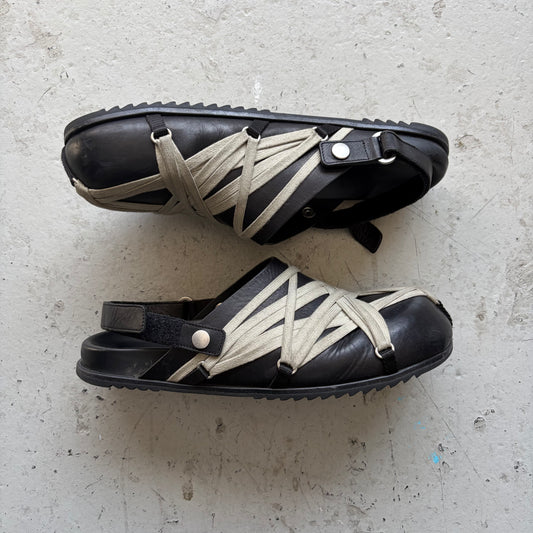 Rick Owens Black Megalaced Mule Granola (45)