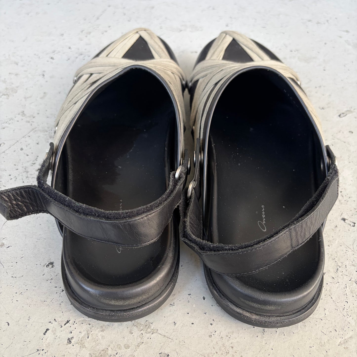 Rick Owens Black Megalaced Mule Granola (45)