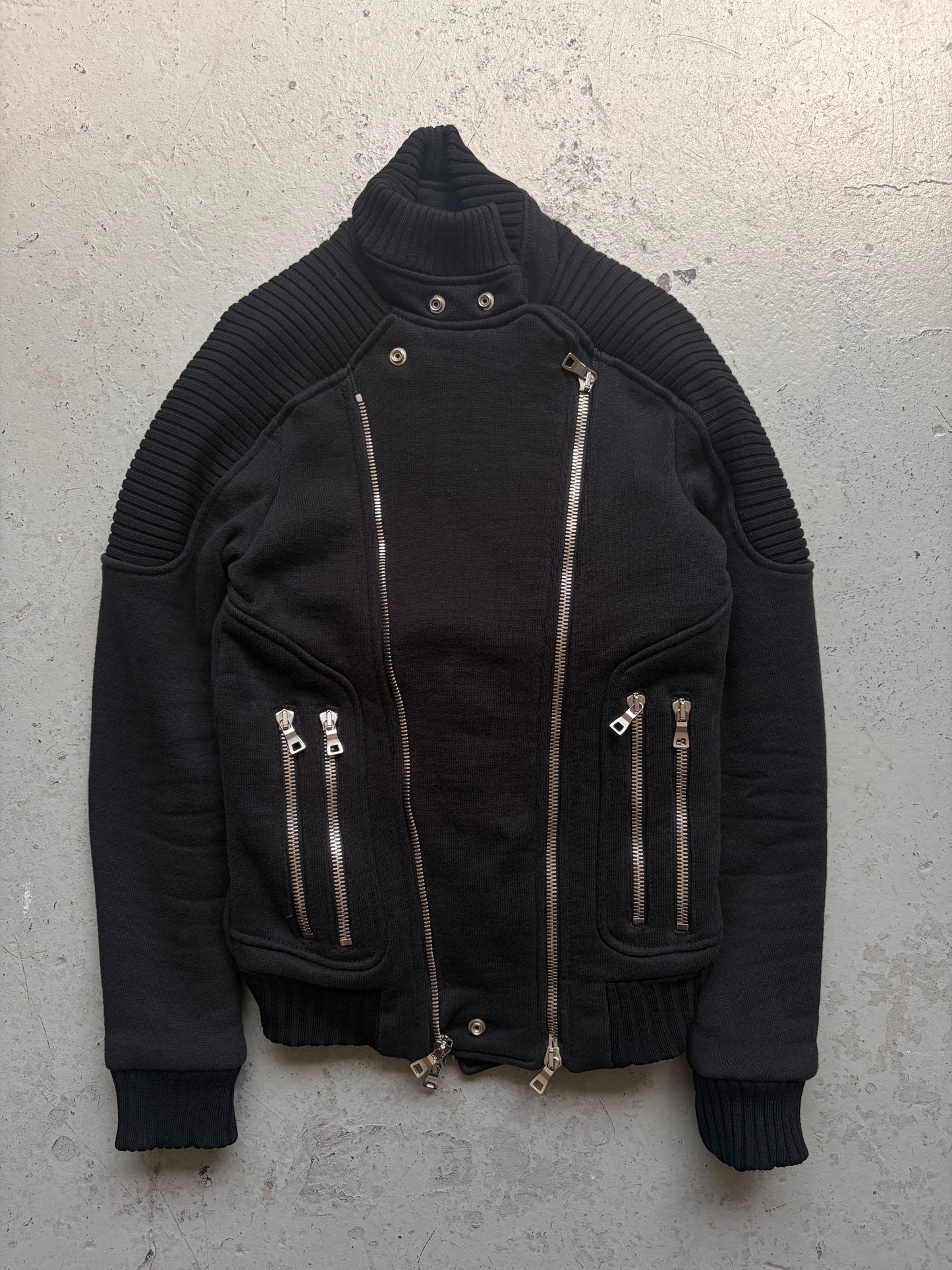 Balmain FW15 Multizip Biker Jacket  (XS)