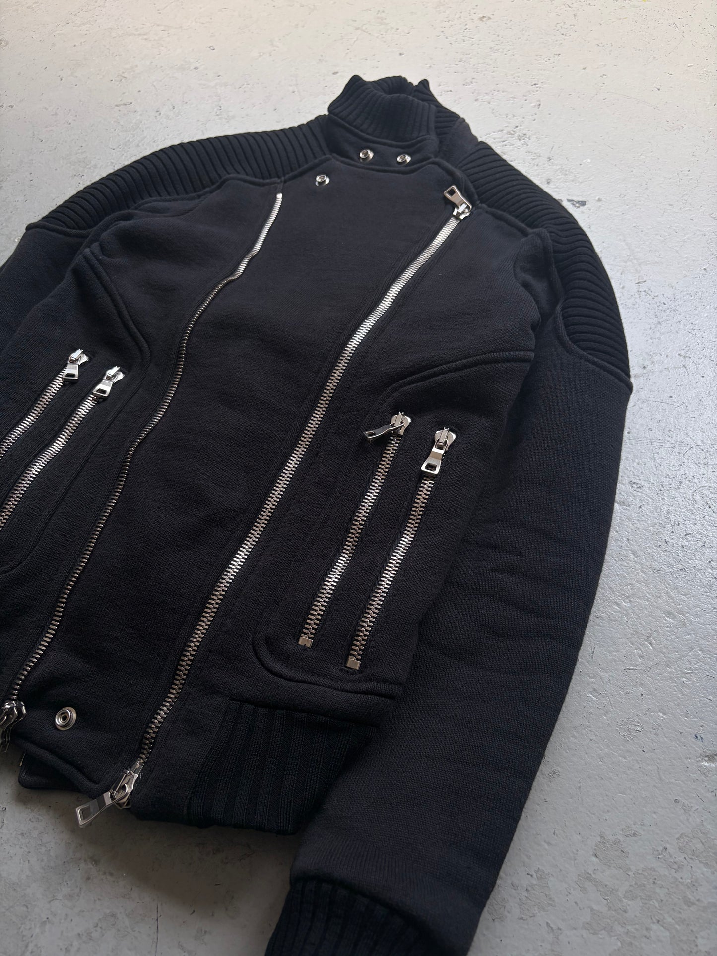 Balmain FW15 Multizip Biker Jacket  (XS)