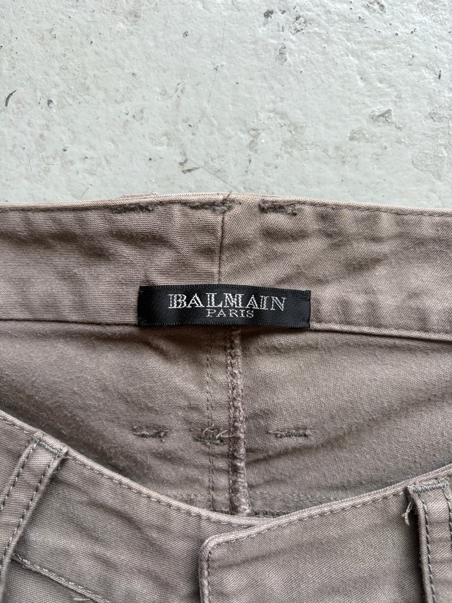 Balmain Decarnin Cargo Pocket Flared Denim (46)