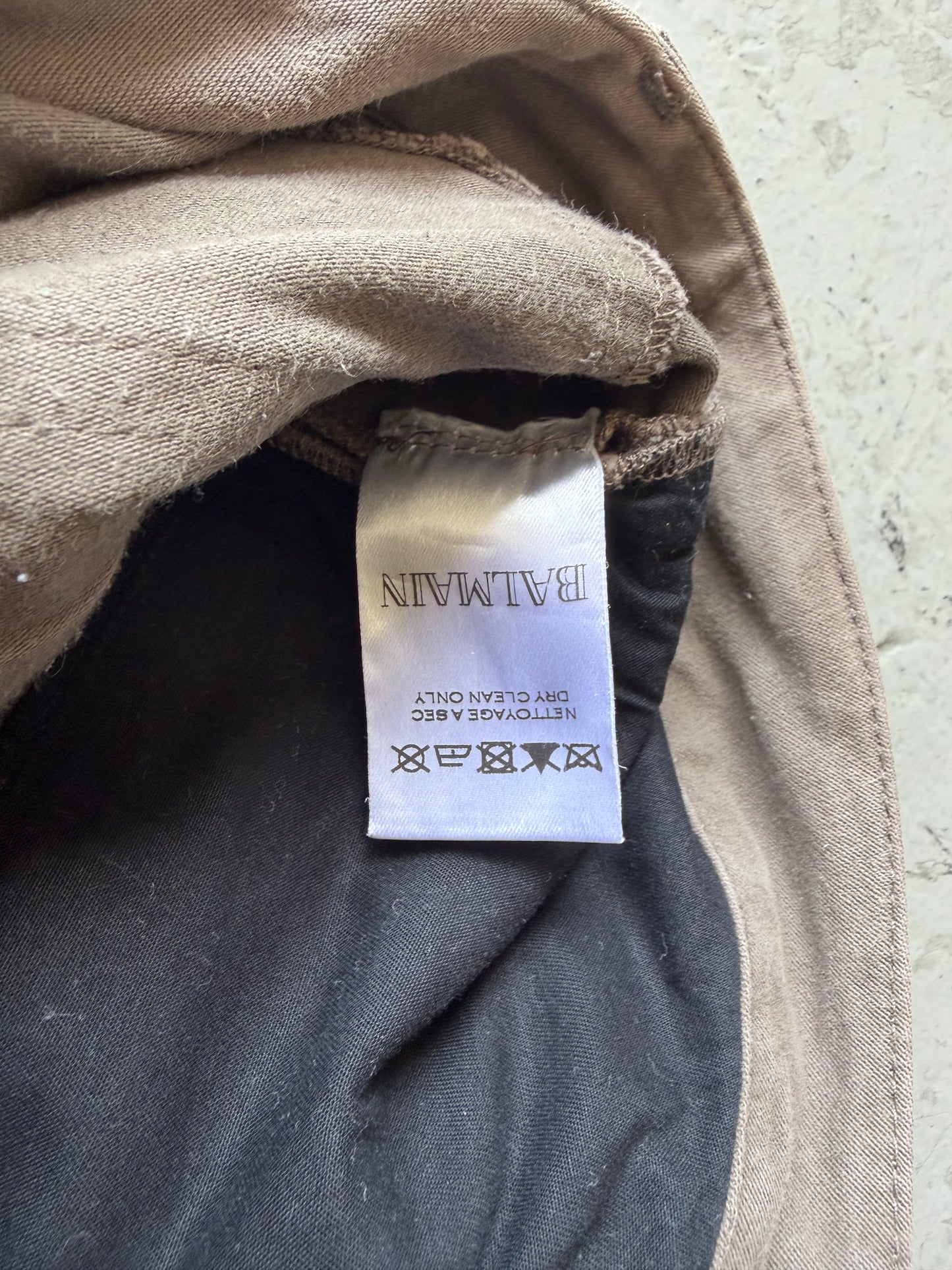 Balmain Decarnin Cargo Pocket Flared Denim (46)