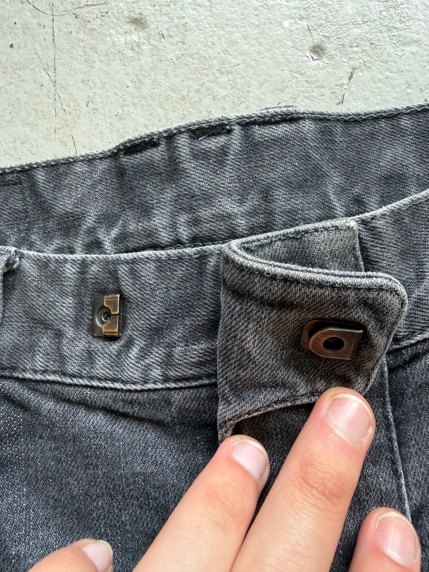 Balmain FW16 Dark Grey Biker Jeans (33)