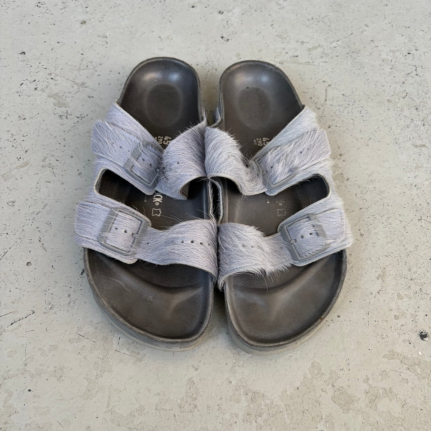 Rick Owens X Birkenstock Arizona Extro Fur Sandals (45)