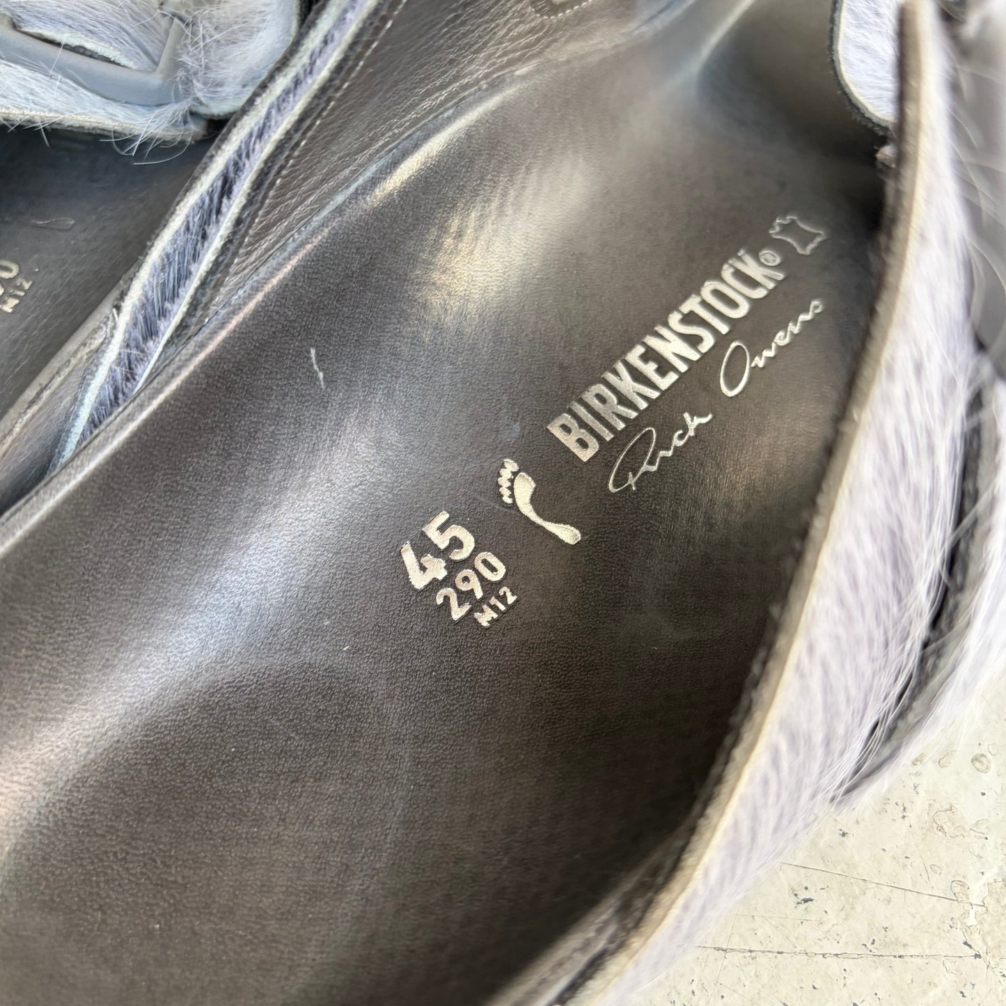 Rick Owens X Birkenstock Arizona Extro Fur Sandals (45)
