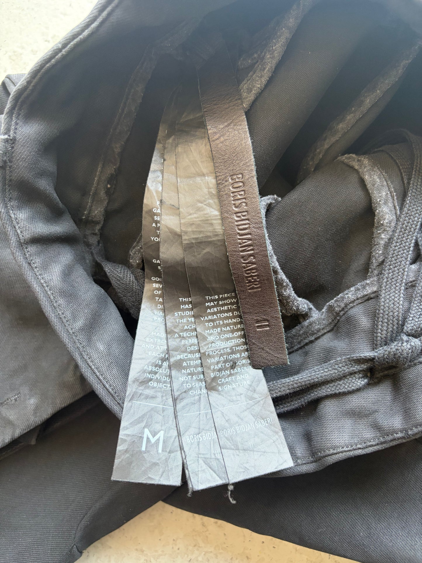 Boris Bidjan Saberi AW17 P13 Waxed Bottoms (M)