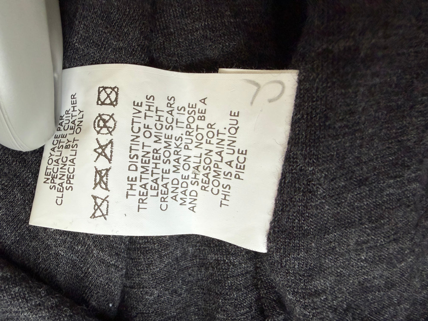 Isaac Sellam 2000's Asymmetrical Deerskin Leather Jacket (38)