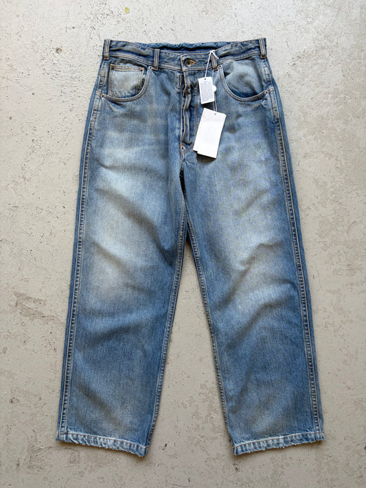 Maison Margiela SS26 Light Wash Buckle Jeans (32)