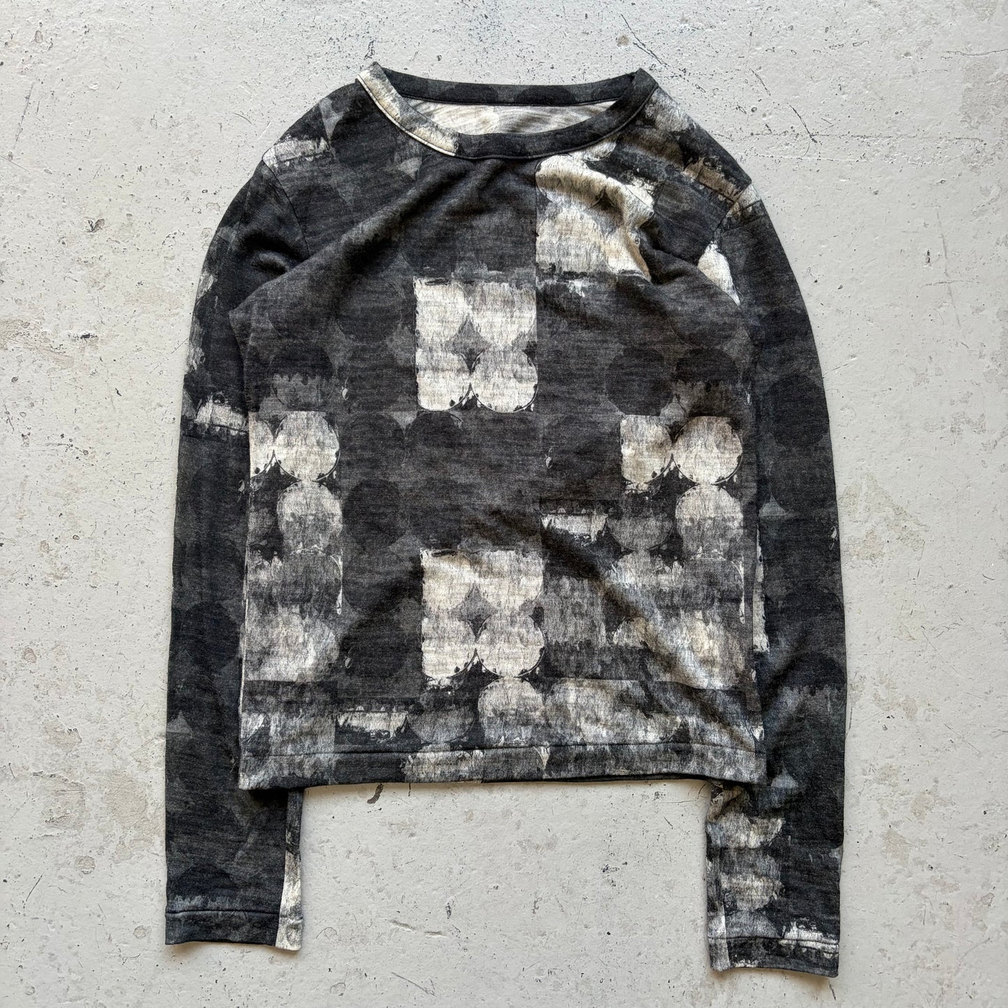 Yohji Yamamoto Y's Wool Print Long Sleeve (2)