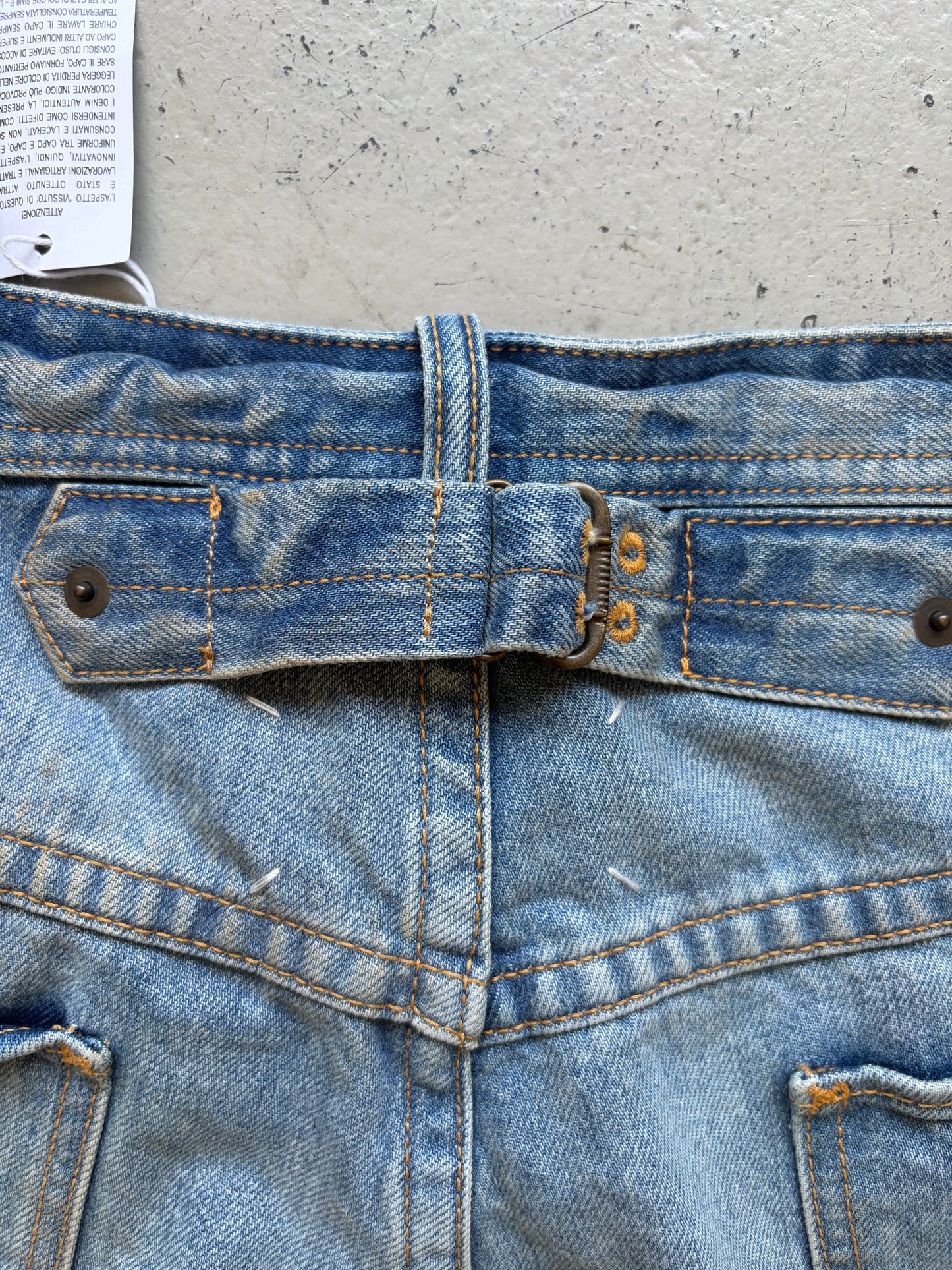 Maison Margiela SS26 Light Wash Buckle Jeans (32)