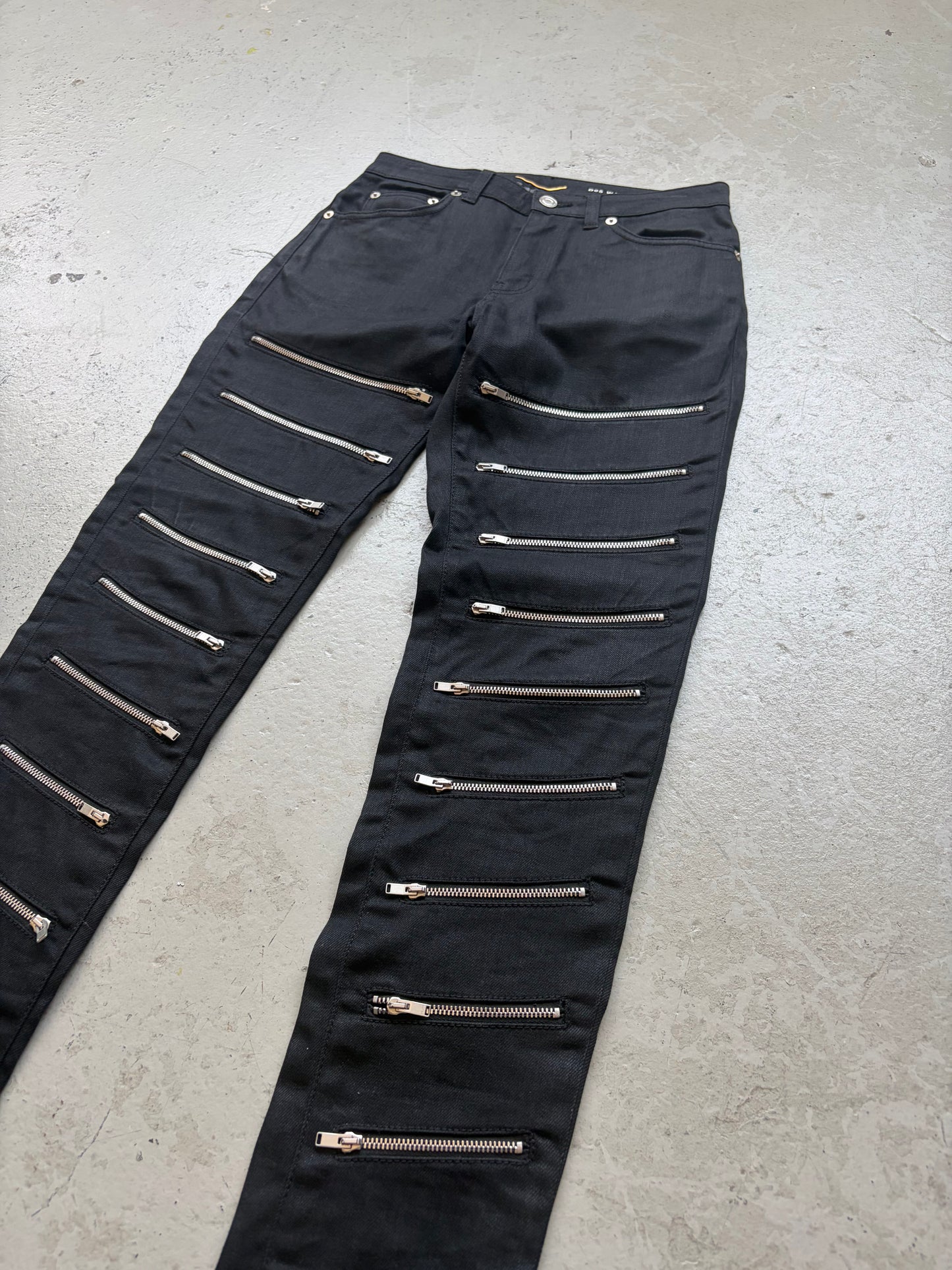 Saint Laurent Paris 2015 D05 Multi Zip Biker Denim (27)