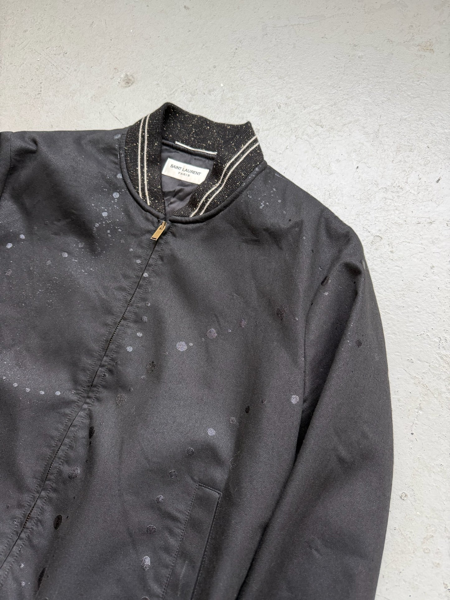 Saint Laurent Paris Galaxy Print Teddy Jacket (52)