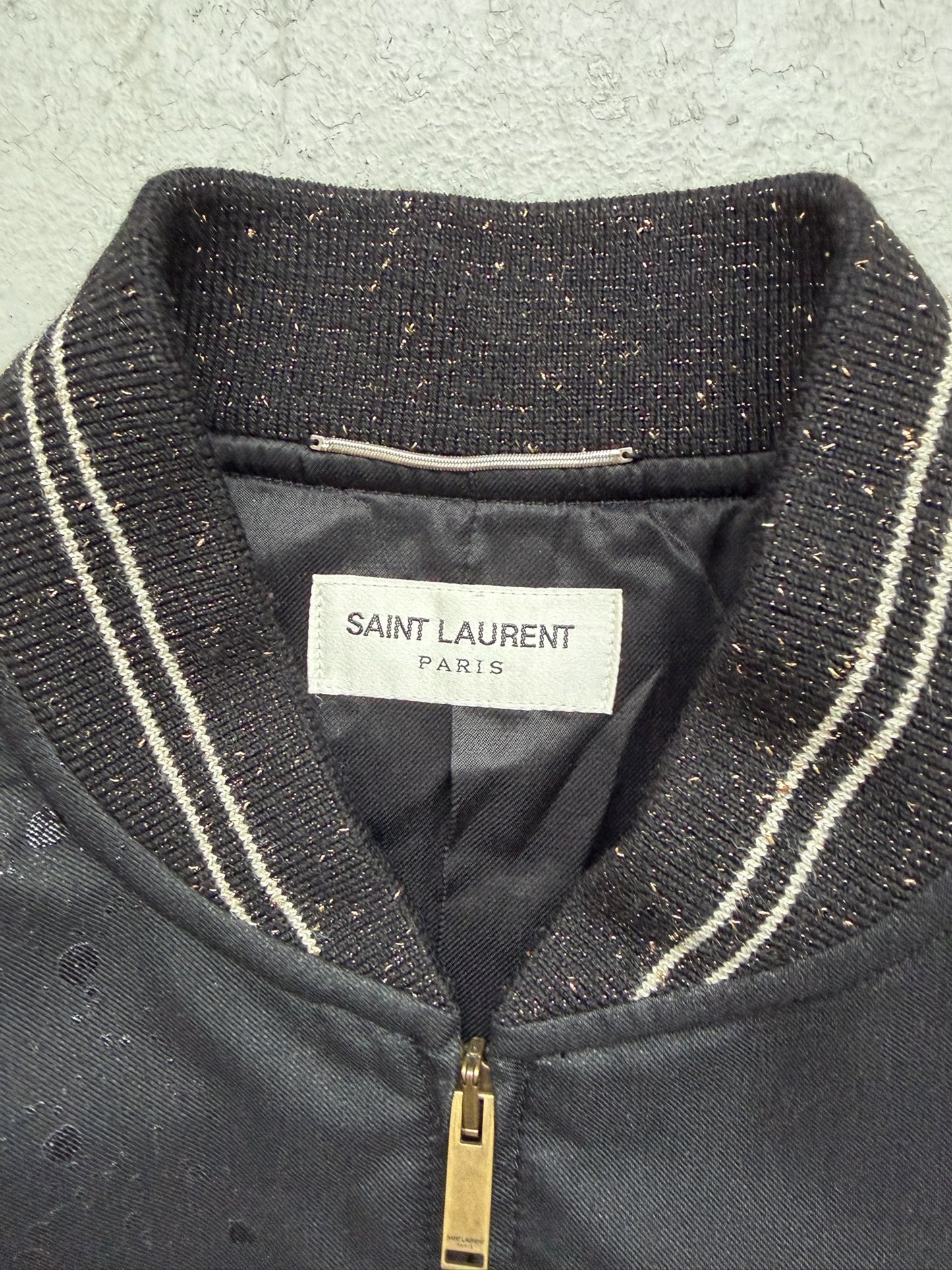 Saint Laurent Paris Galaxy Print Teddy Jacket (52)