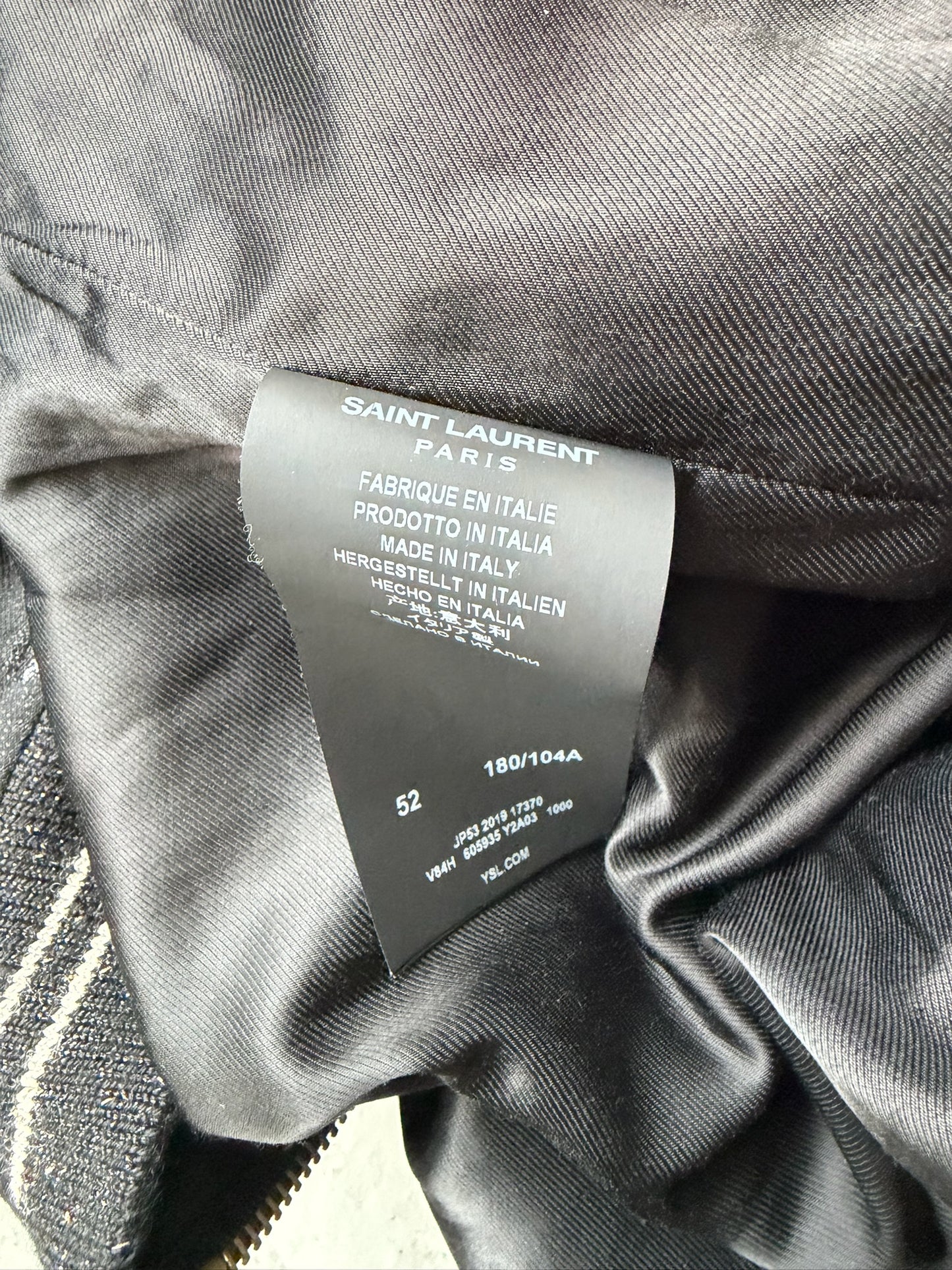 Saint Laurent Paris Galaxy Print Teddy Jacket (52)