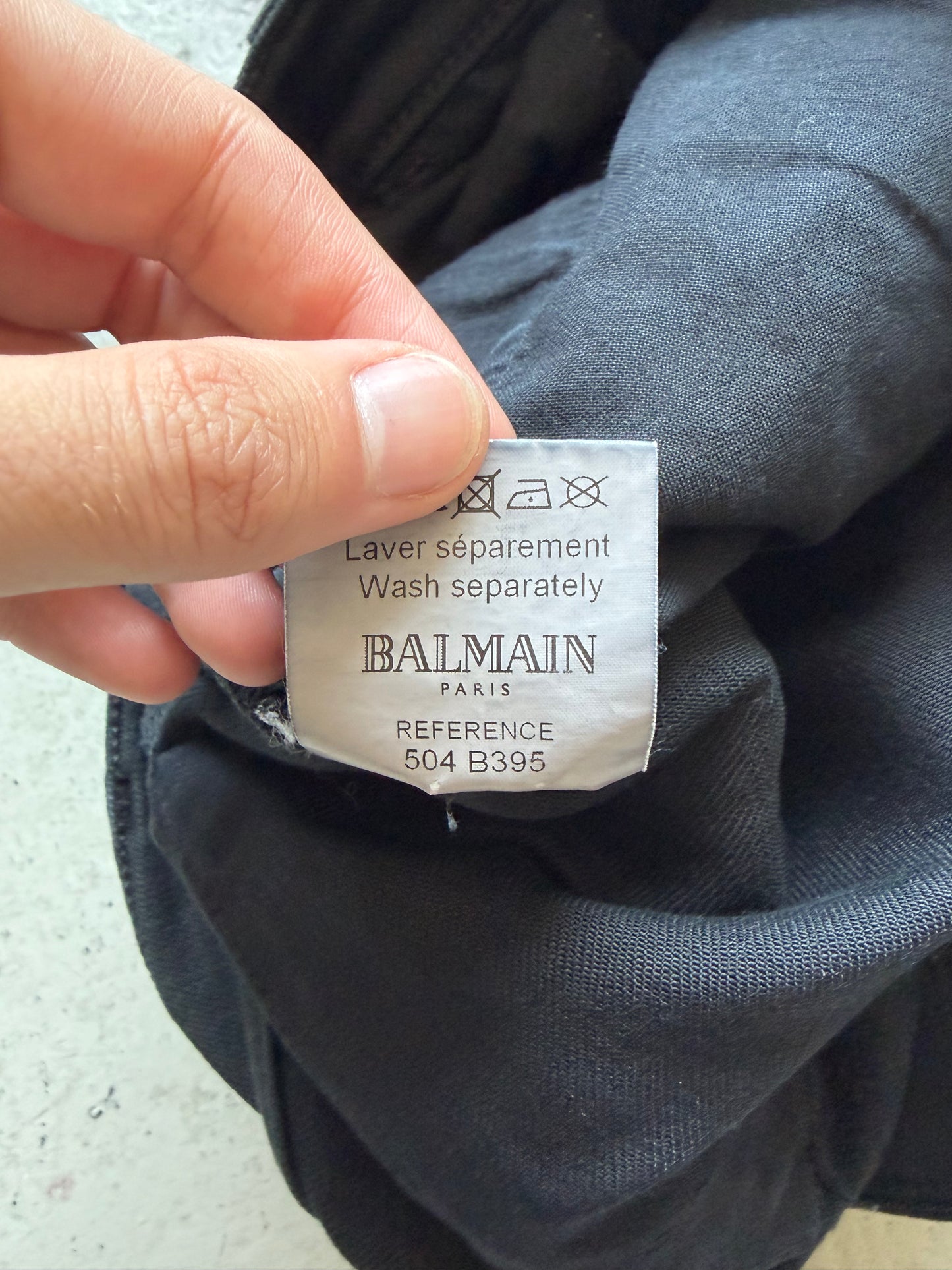 Balmain Decarnin Black Biker Jeans  (30)