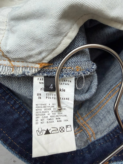 Rip Van Winkle Blue Wash Zipper Flare Denim (4)