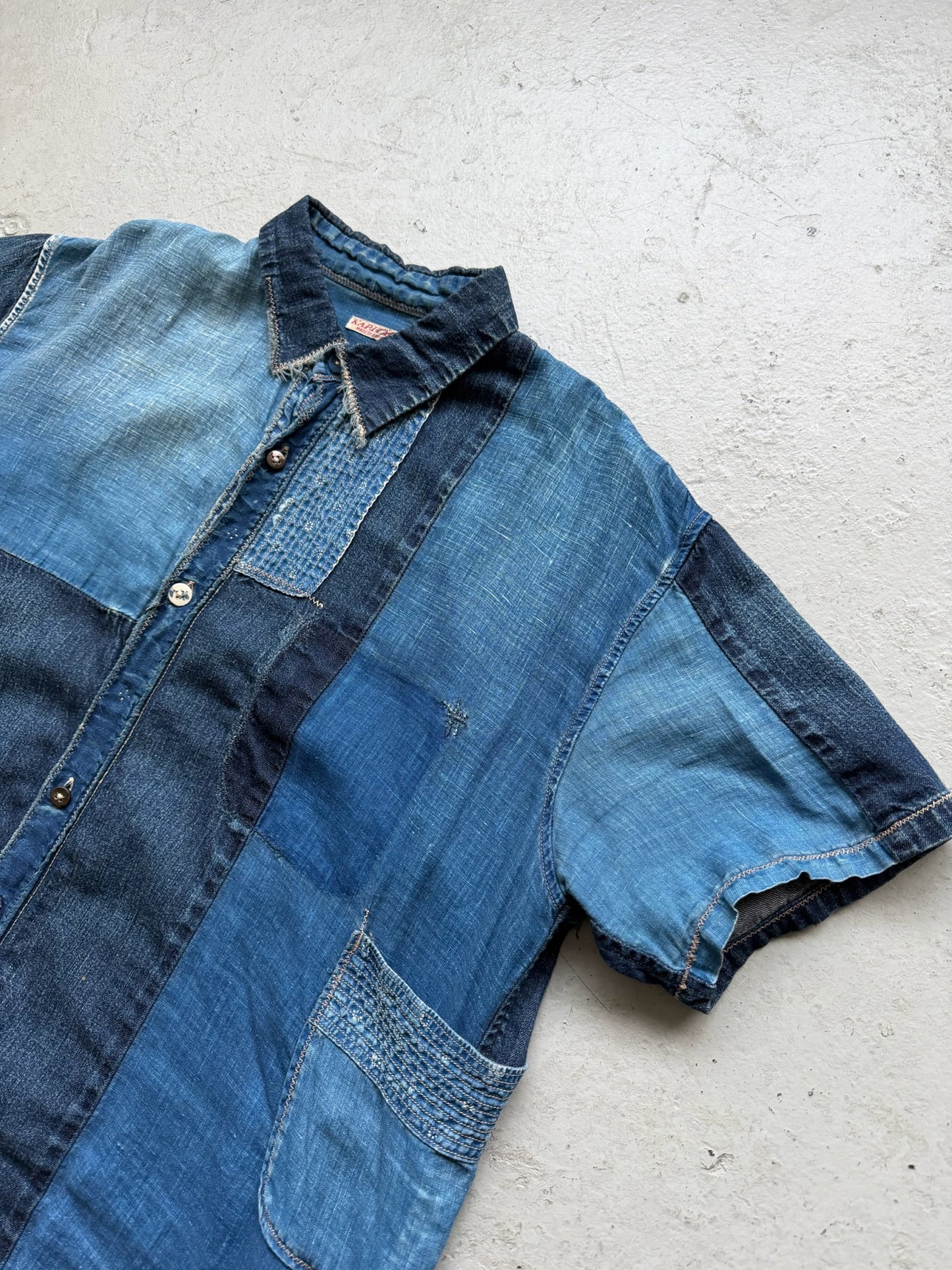 Kapital Patchwork Denim Shirt (3)