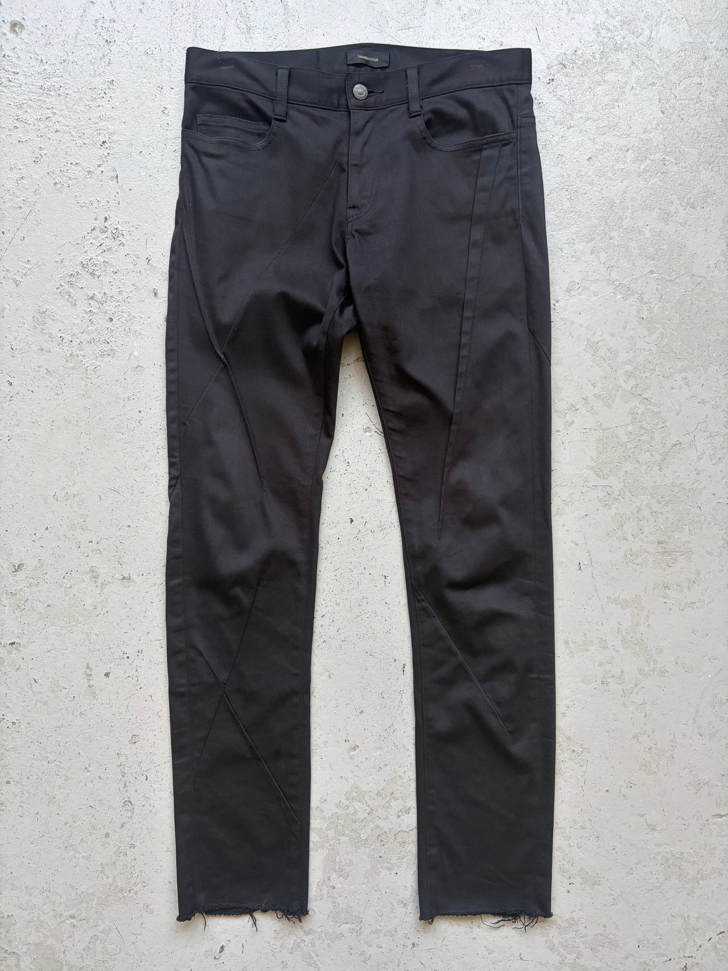 Undercover Black Asymmetric Stitch Denim (2)