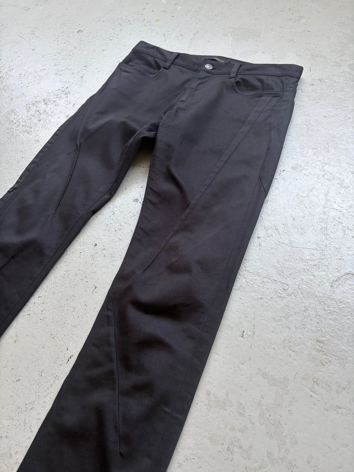 Undercover Black Asymmetric Stitch Denim (2)