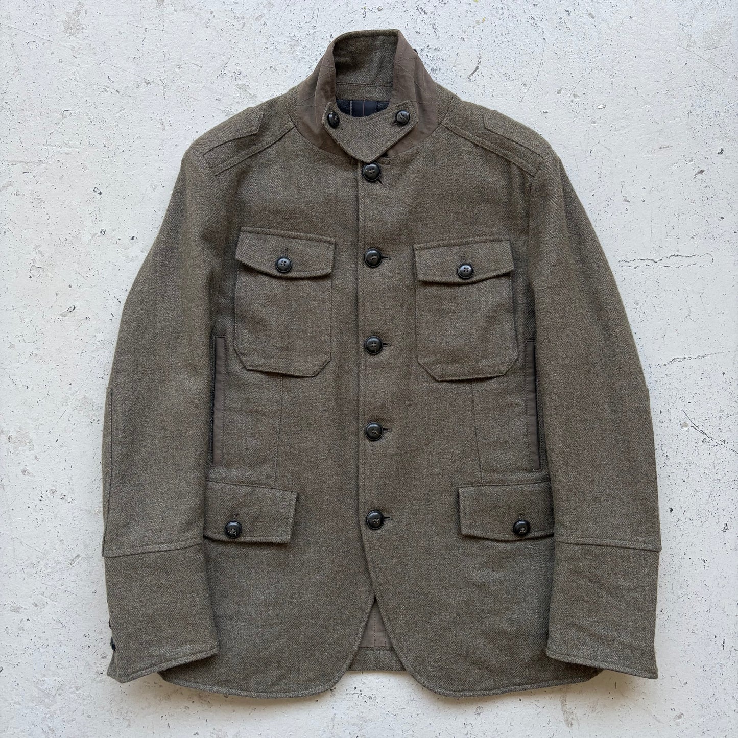 Giancarlo Rossi Olive Multi Pocket Button Up Jacket (48)