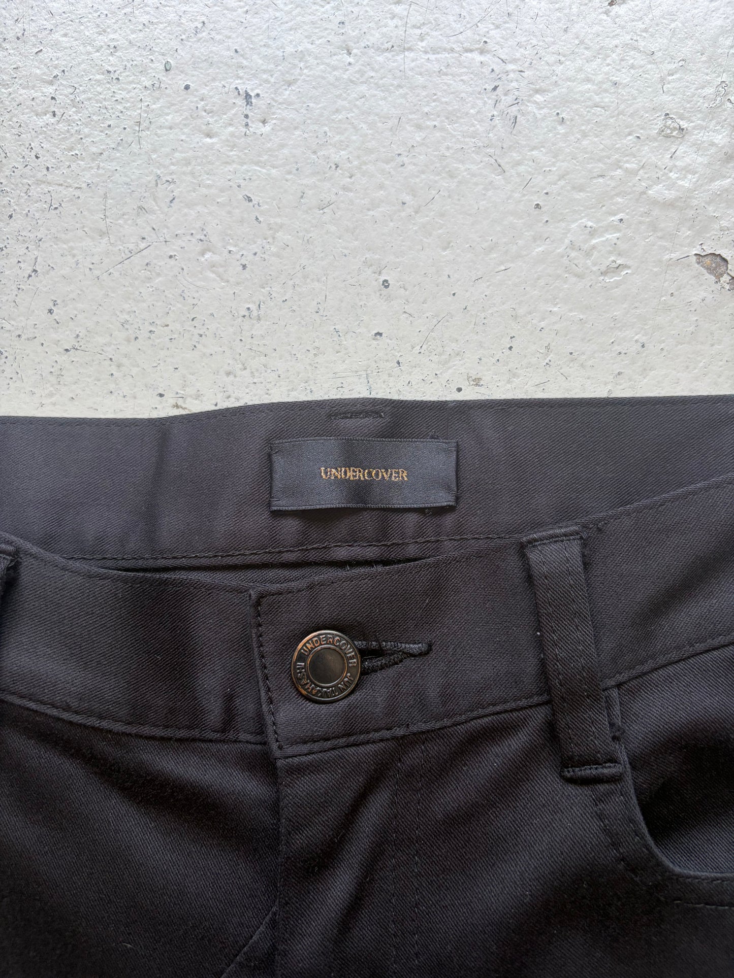 Undercover Black Asymmetric Stitch Denim (2)