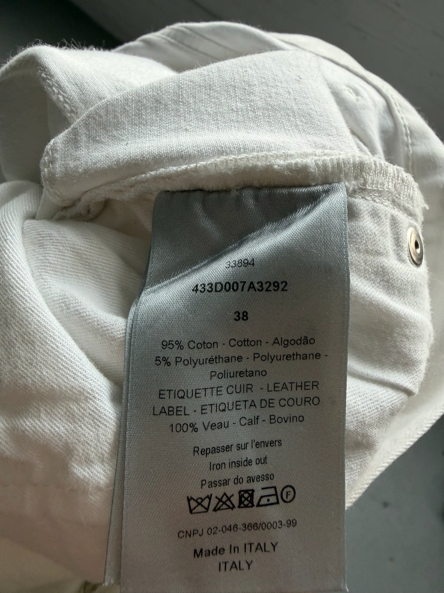 Dior Kris Van Asche White Denim (38)