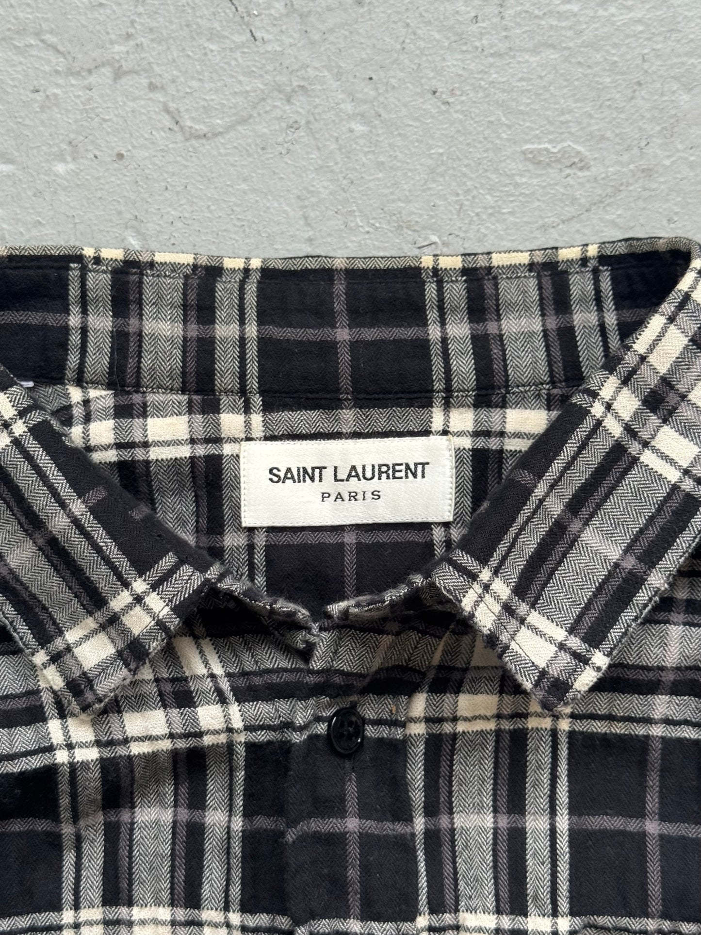 Saint Laurent Paris Hedi Slimane Flannel (42/16.5)